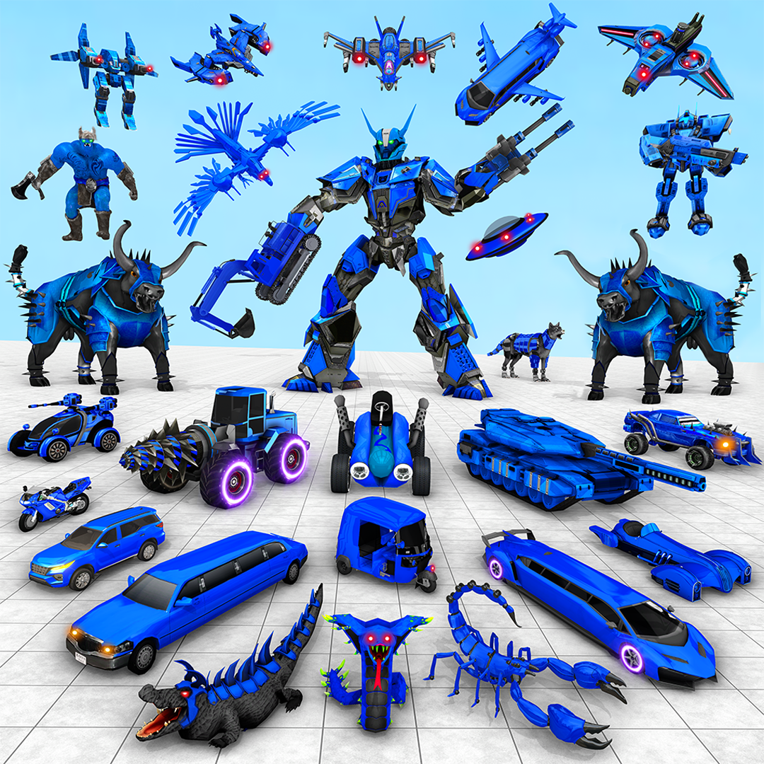 اسکرین شات 1 برنامه Bull Robot Car Game:Robot Game