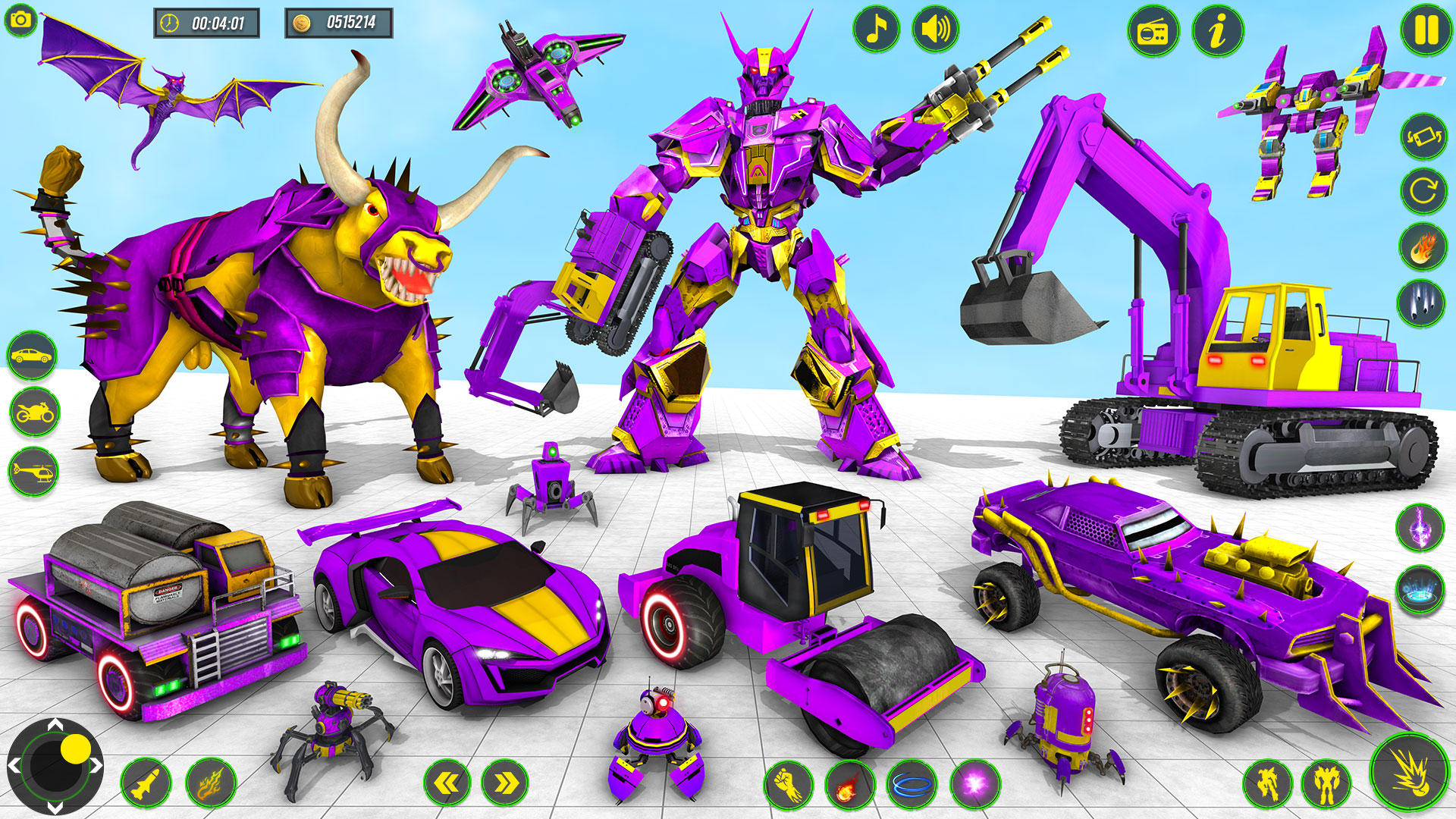 اسکرین شات 7 برنامه Bull Robot Car Game:Robot Game