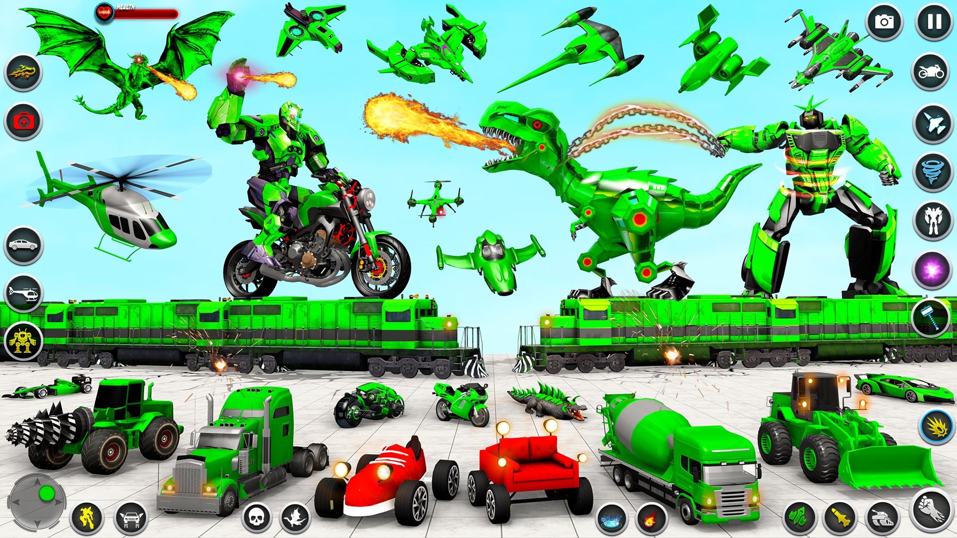 اسکرین شات 3 بازی Dino Robot - Car Robot Games