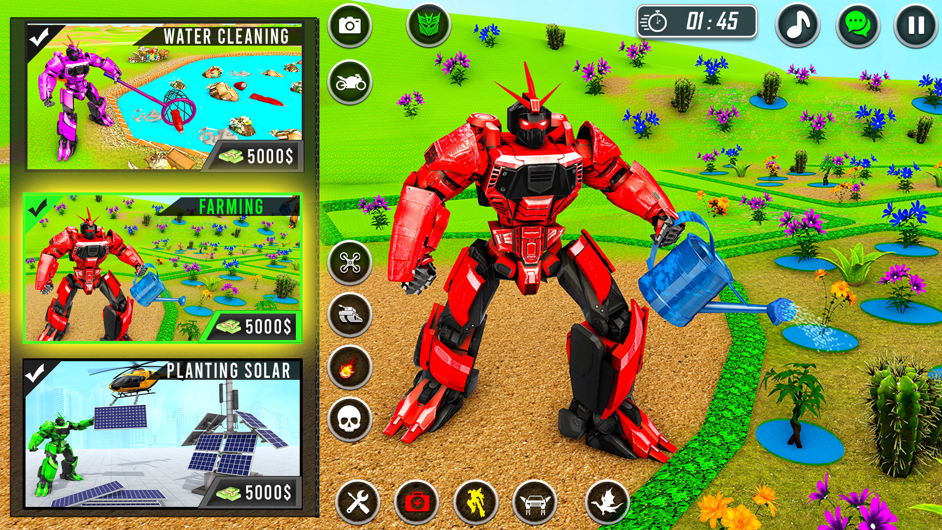 اسکرین شات 7 بازی Dino Robot - Car Robot Games
