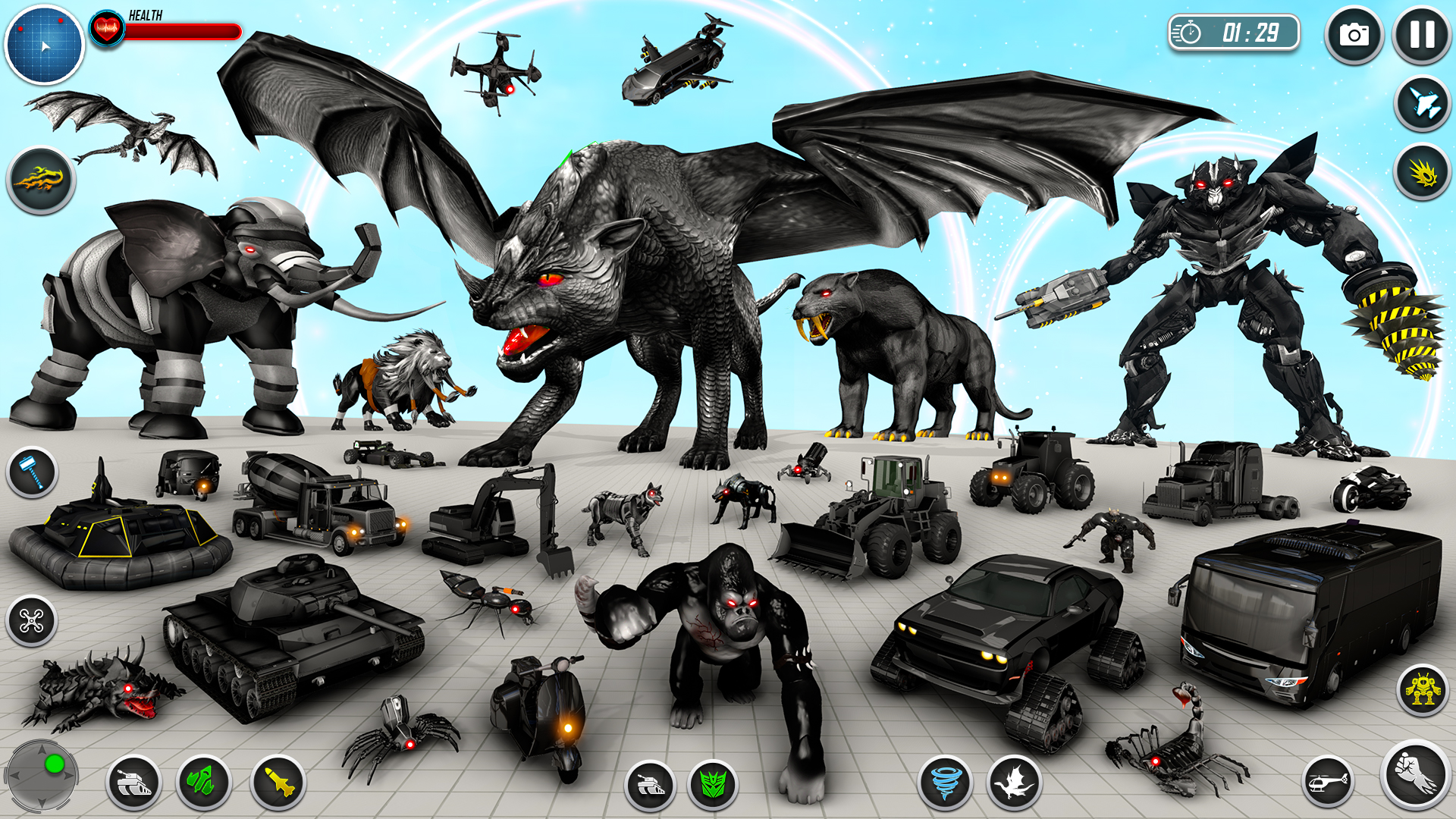اسکرین شات 8 بازی Multi Animal Robot Car Games