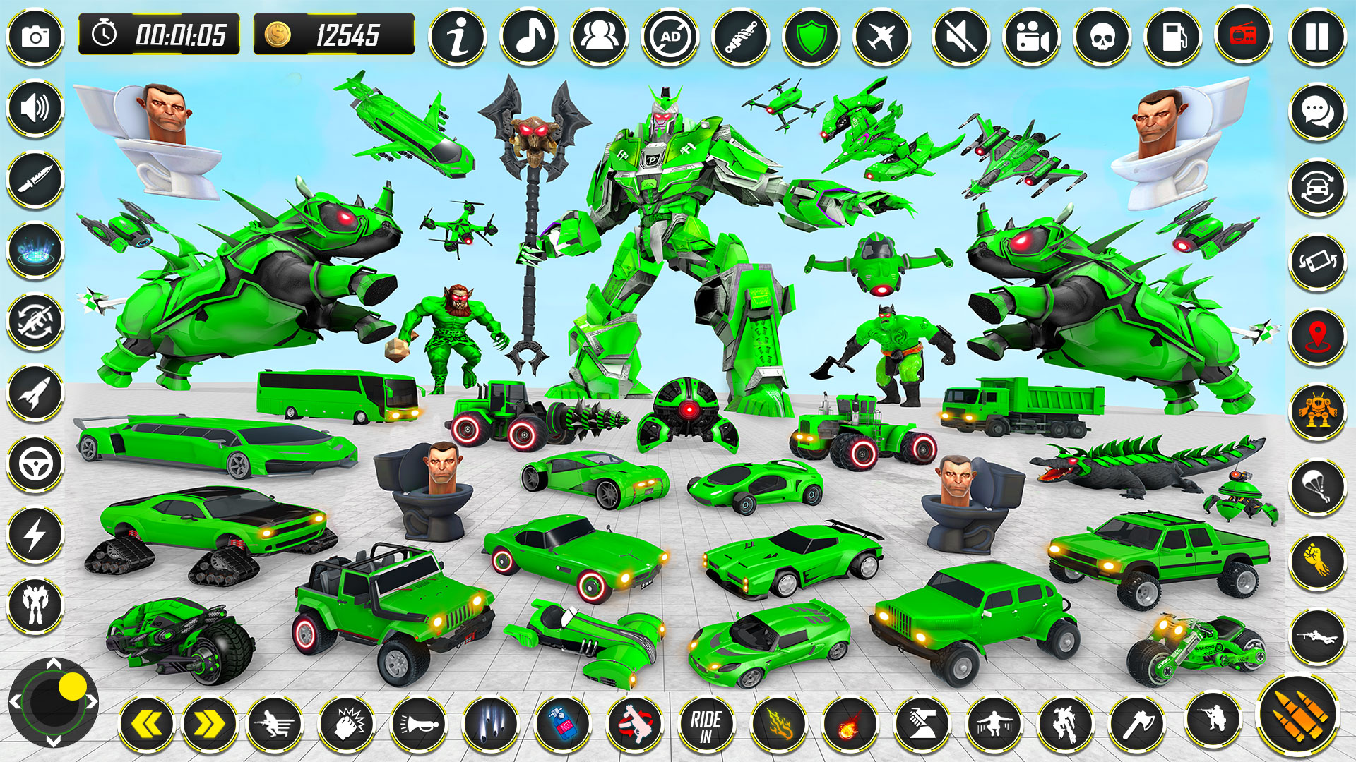 اسکرین شات 1 بازی Rhino Robot - Robot Car Games
