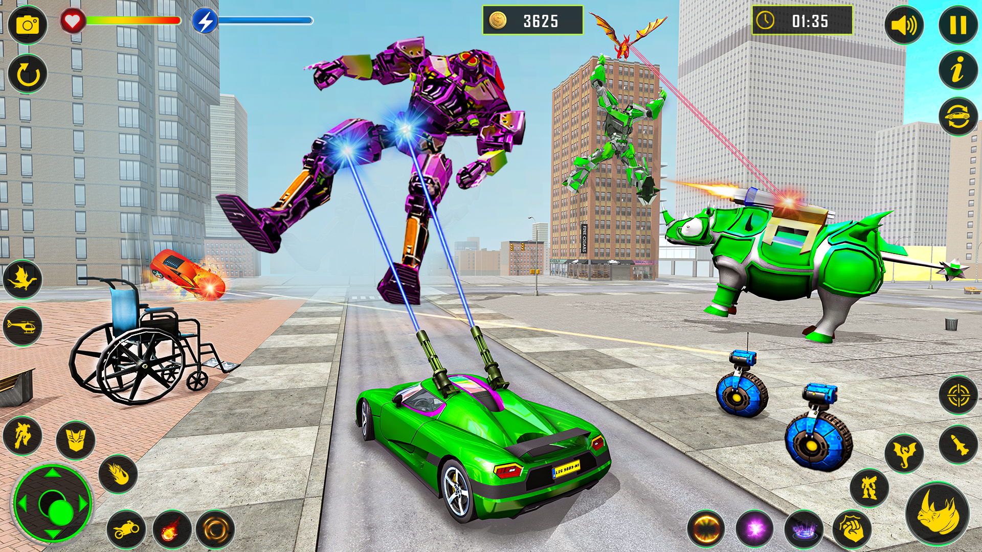 اسکرین شات 5 بازی Rhino Robot - Robot Car Games