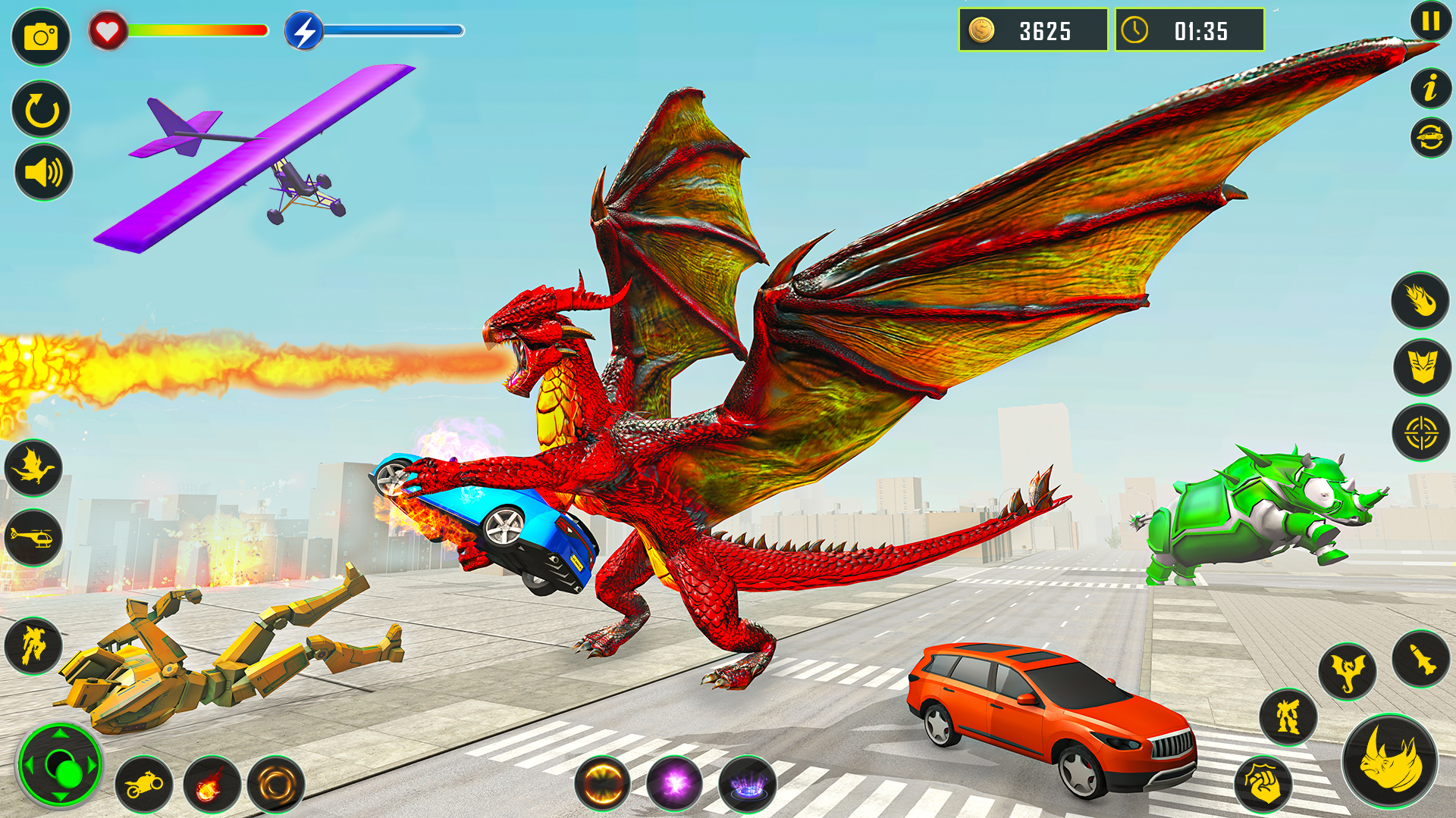 اسکرین شات 7 بازی Rhino Robot - Robot Car Games