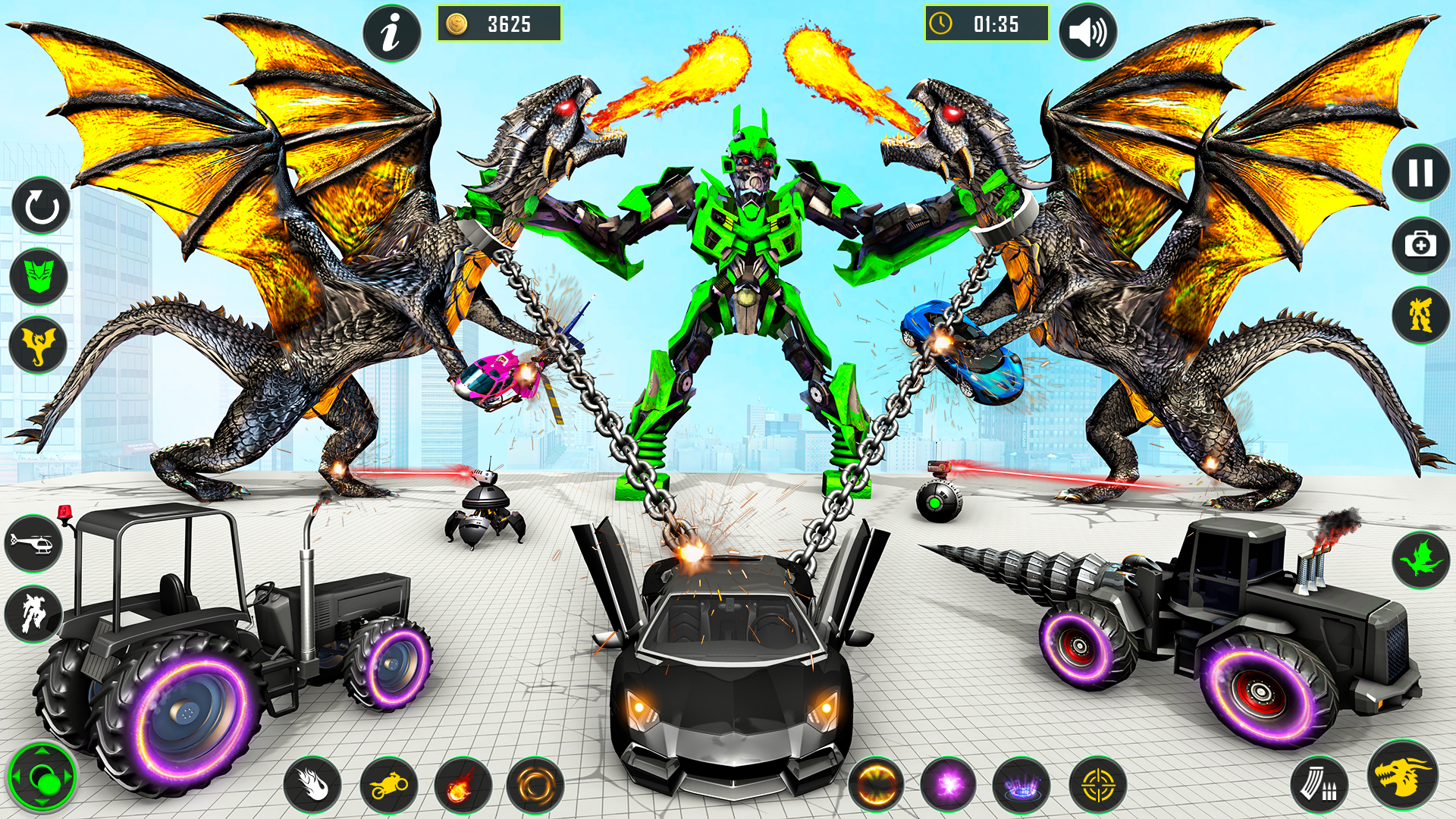 اسکرین شات 1 بازی Multi Robot Car Transform Game