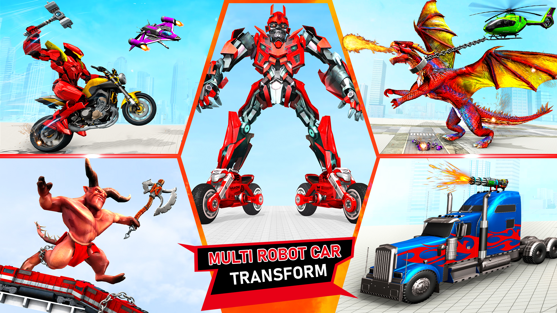 اسکرین شات 2 بازی Multi Robot Car Transform Game
