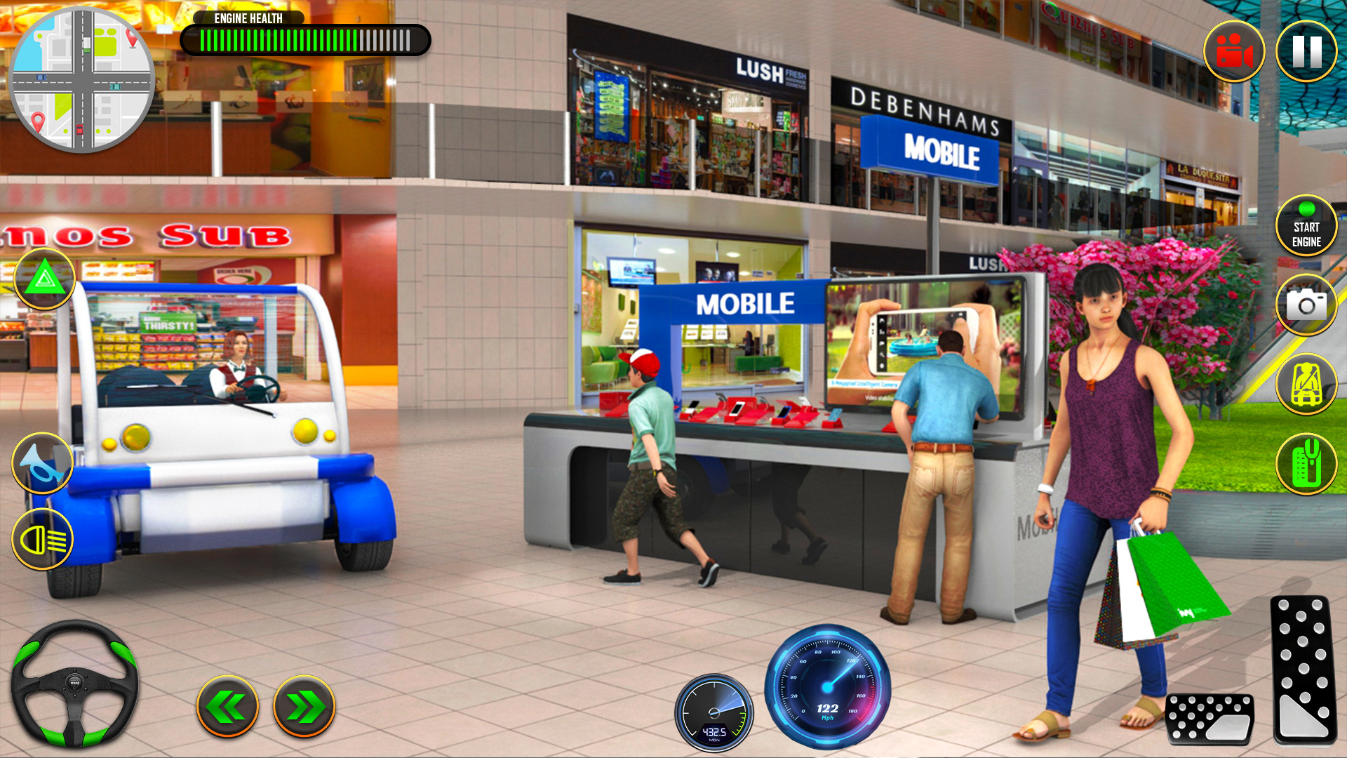 اسکرین شات 3 بازی Taxi Car Driving: Car Games 3d