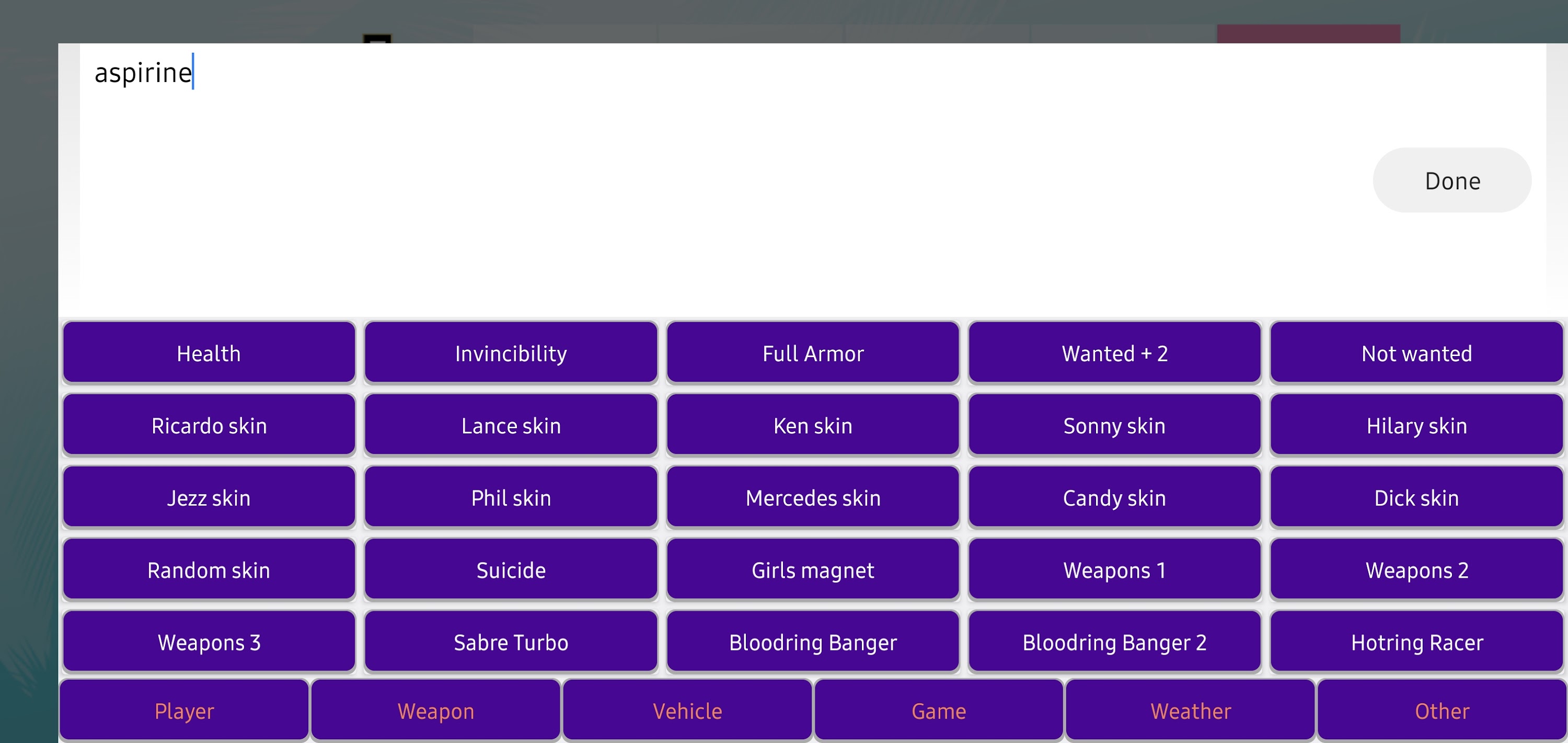 اسکرین شات 3 برنامه DE Cheat Keyboard