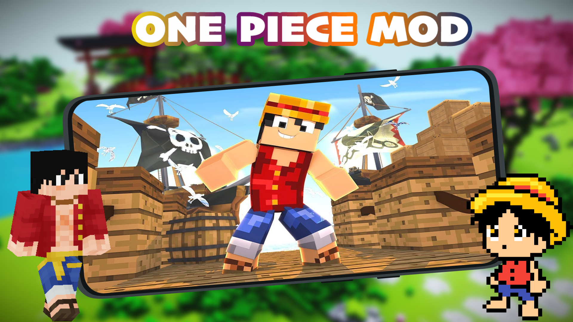 اسکرین شات 1 برنامه One Piece Mod For Minecraft PE