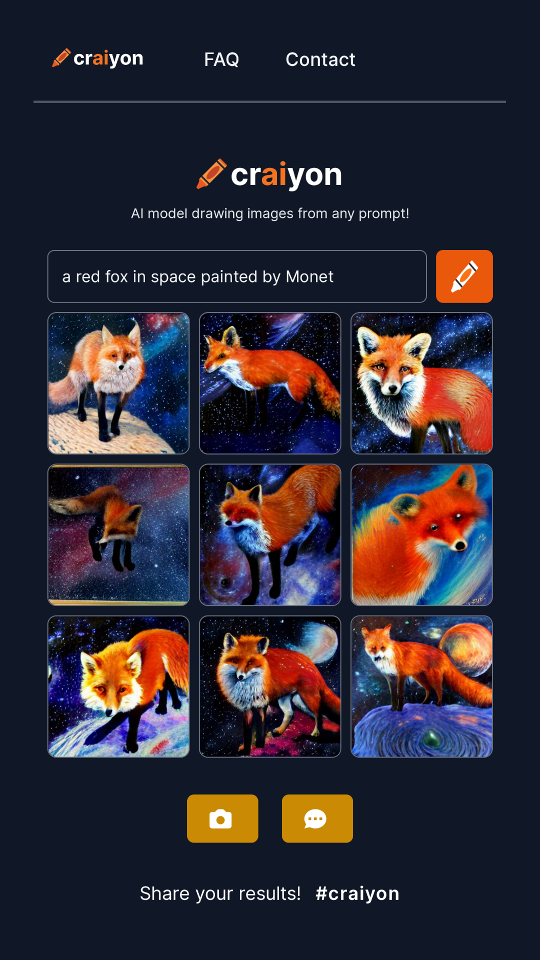 اسکرین شات 1 برنامه Craiyon - AI Image Generator