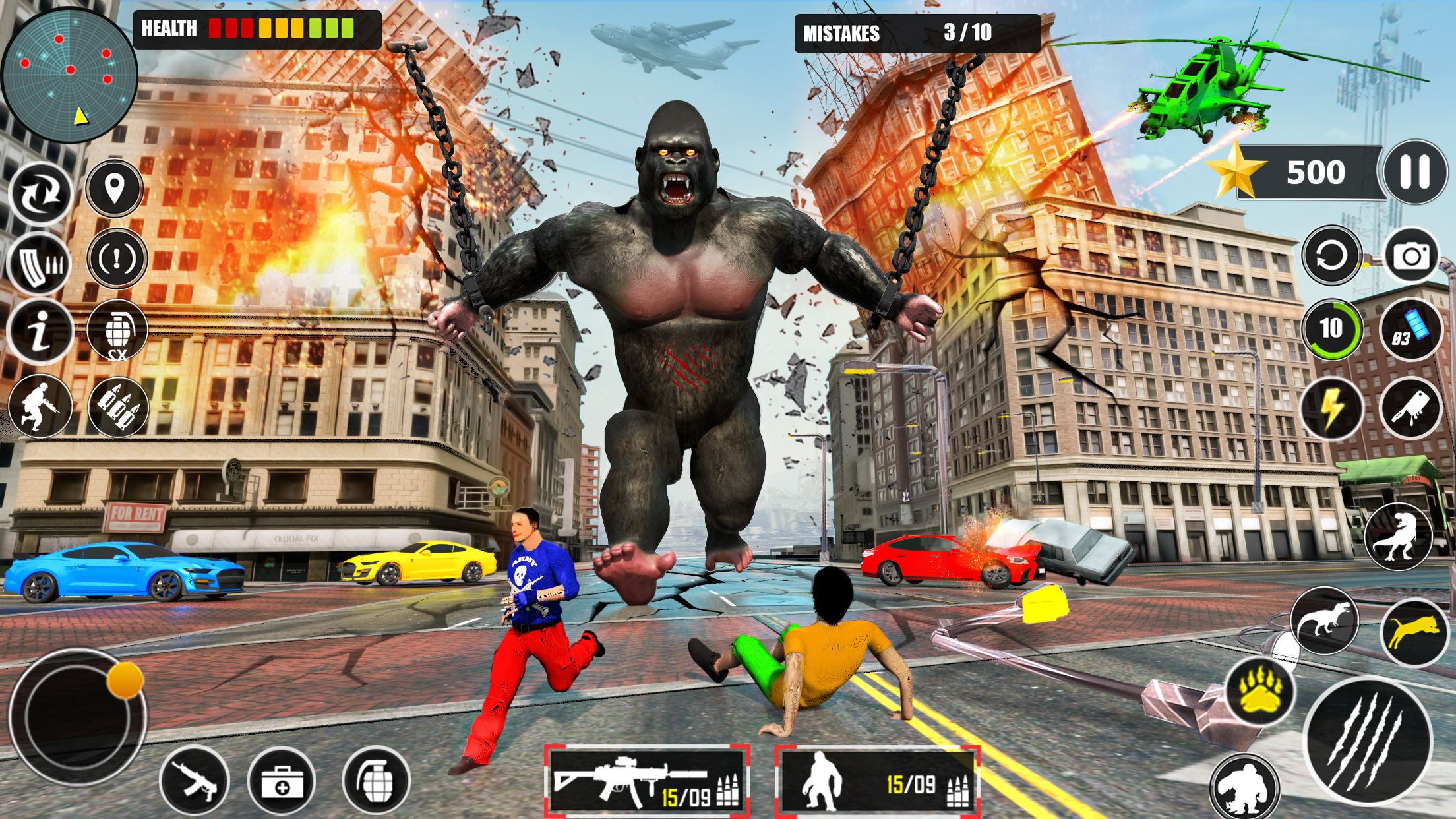 اسکرین شات 4 برنامه Wild Gorilla Game: Smash City