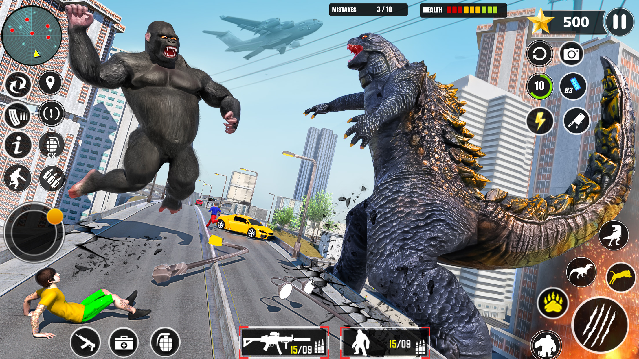 اسکرین شات 5 برنامه Wild Gorilla Game: Smash City