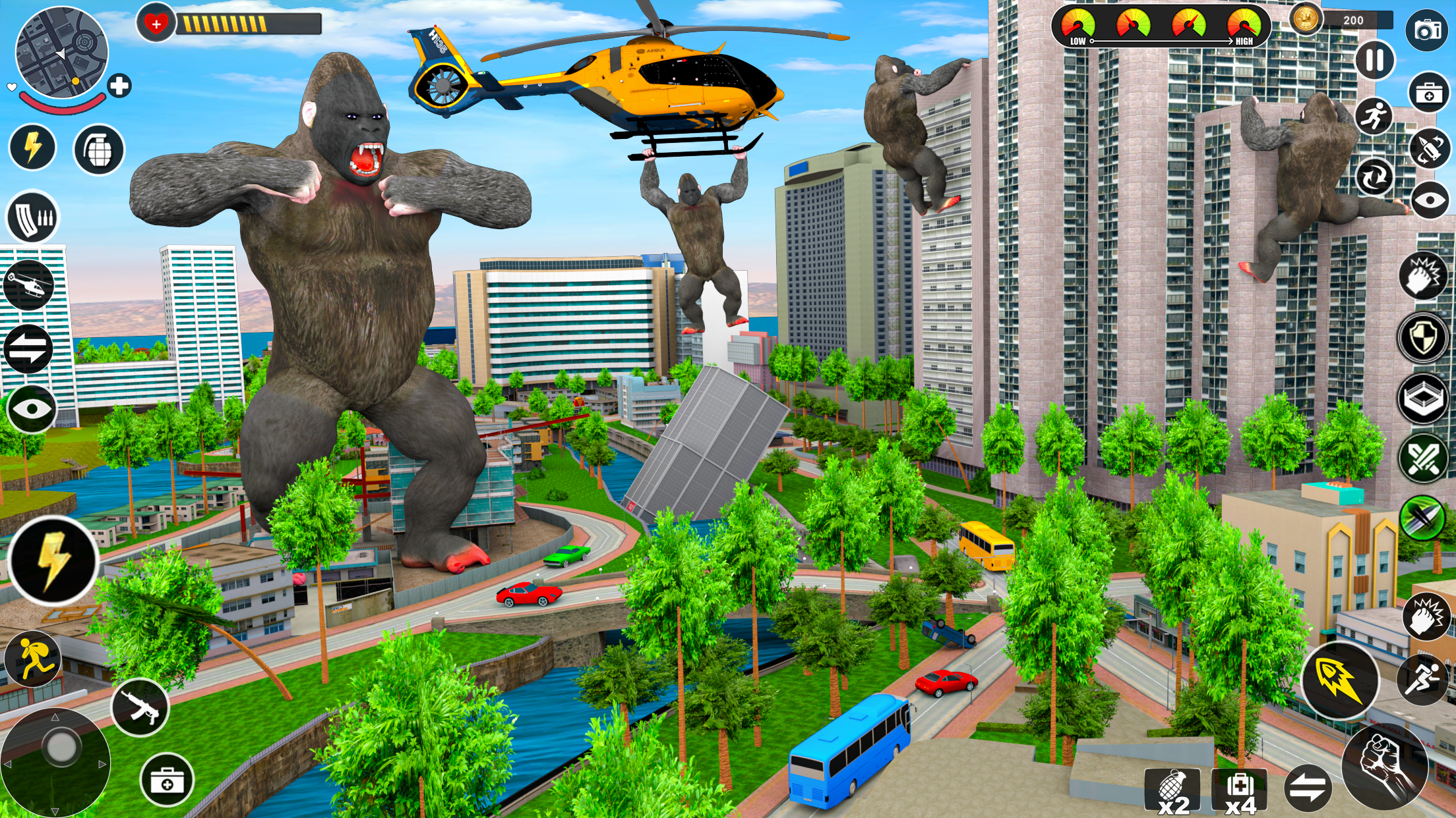 اسکرین شات 7 برنامه Wild Gorilla Game: Smash City