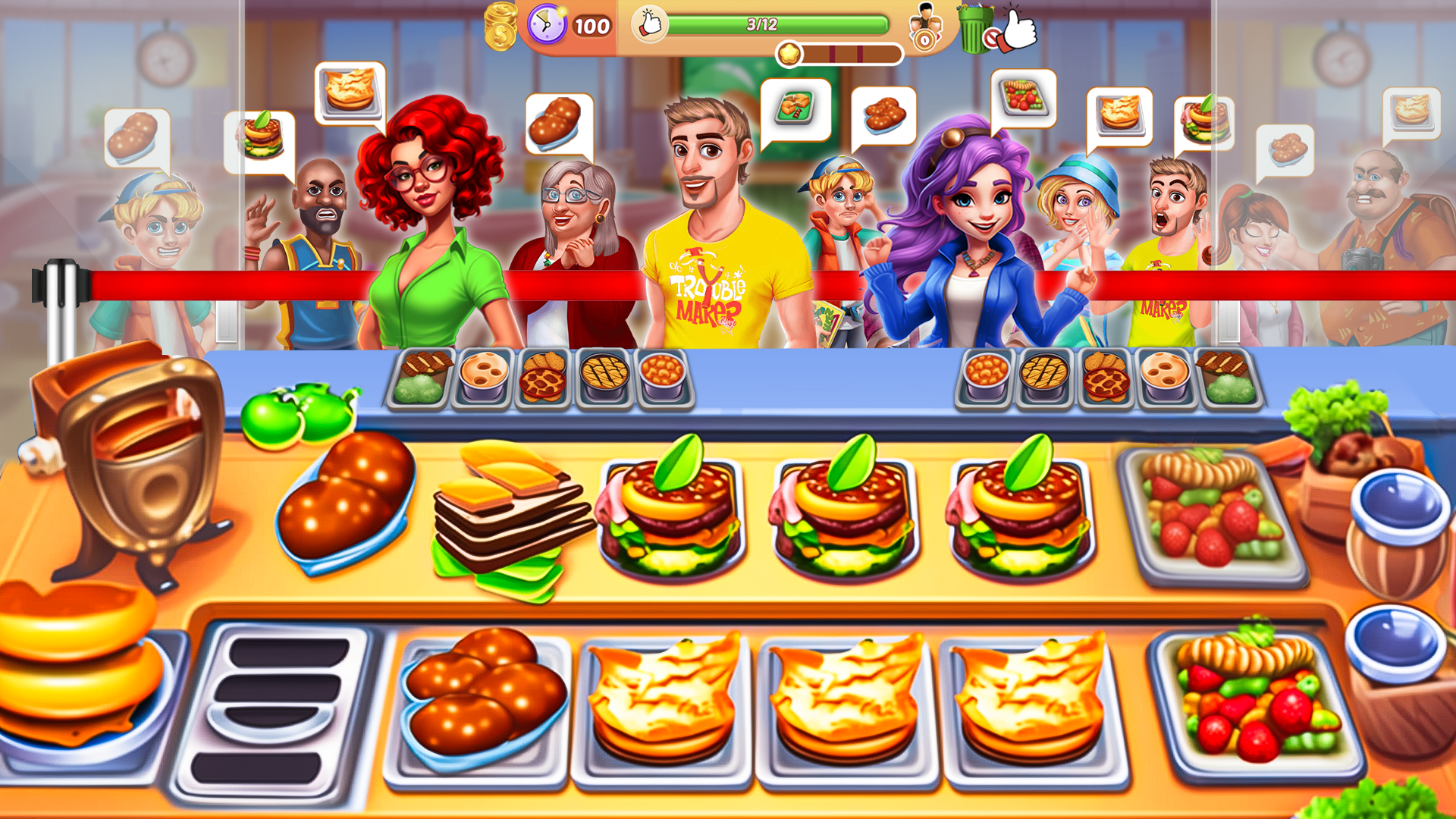 اسکرین شات 1 بازی Cooking Stack: Restaurant Game