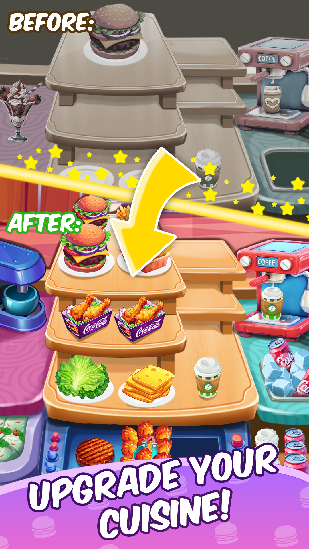 اسکرین شات 2 بازی Cooking Stack: Restaurant Game