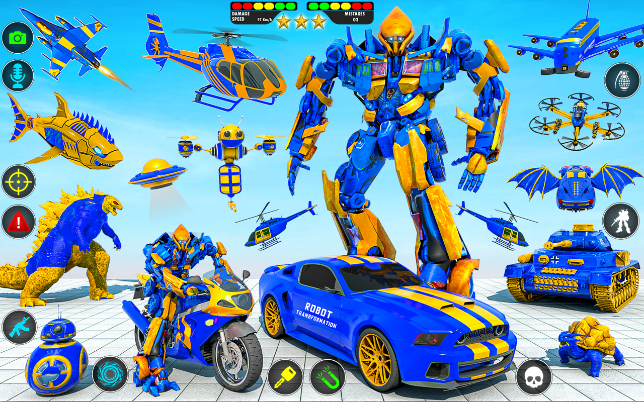 اسکرین شات 4 بازی Multi Robot Car Transform Game