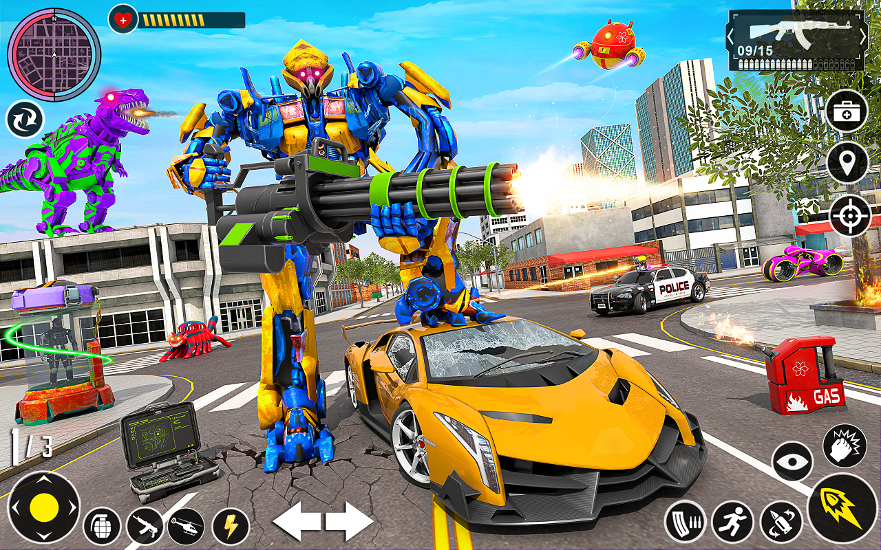 اسکرین شات 1 بازی Multi Robot Car Transform Game