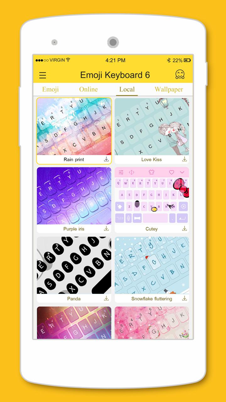 اسکرین شات 3 برنامه Emoji Keyboard 6