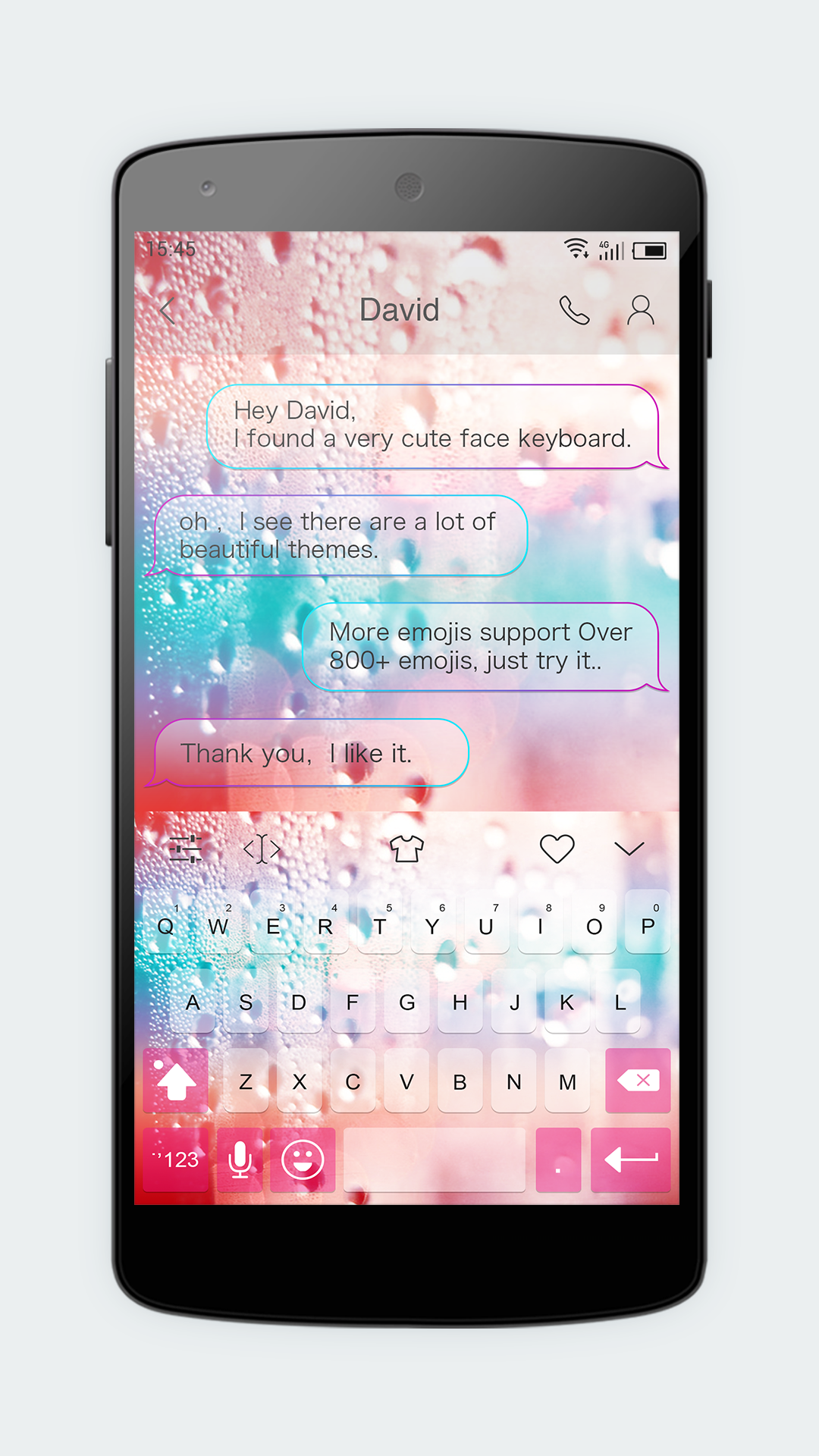 اسکرین شات 8 برنامه Emoji Keyboard 7 - Cute Sticke