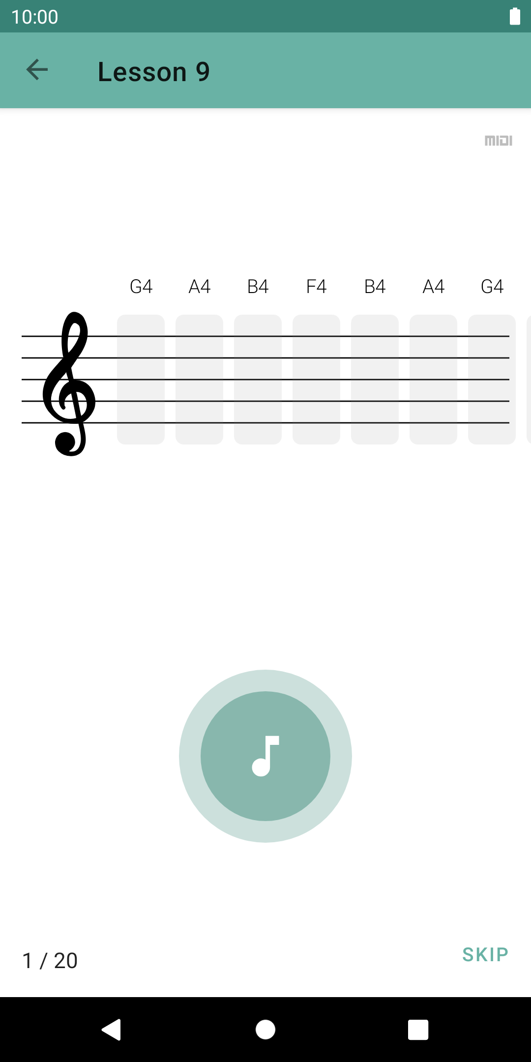 اسکرین شات 4 برنامه Clefs: Music Reading Trainer
