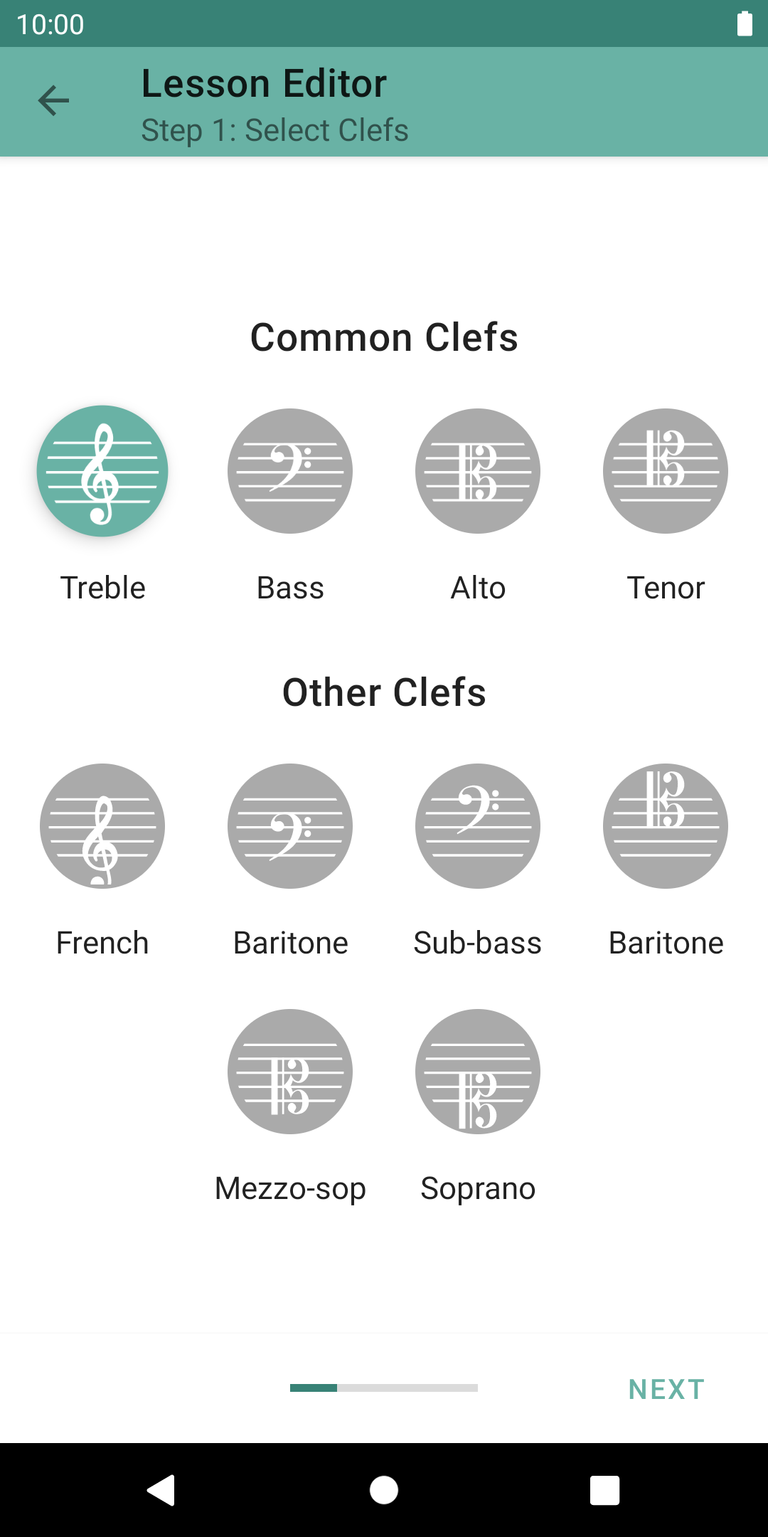 اسکرین شات 5 برنامه Clefs: Music Reading Trainer