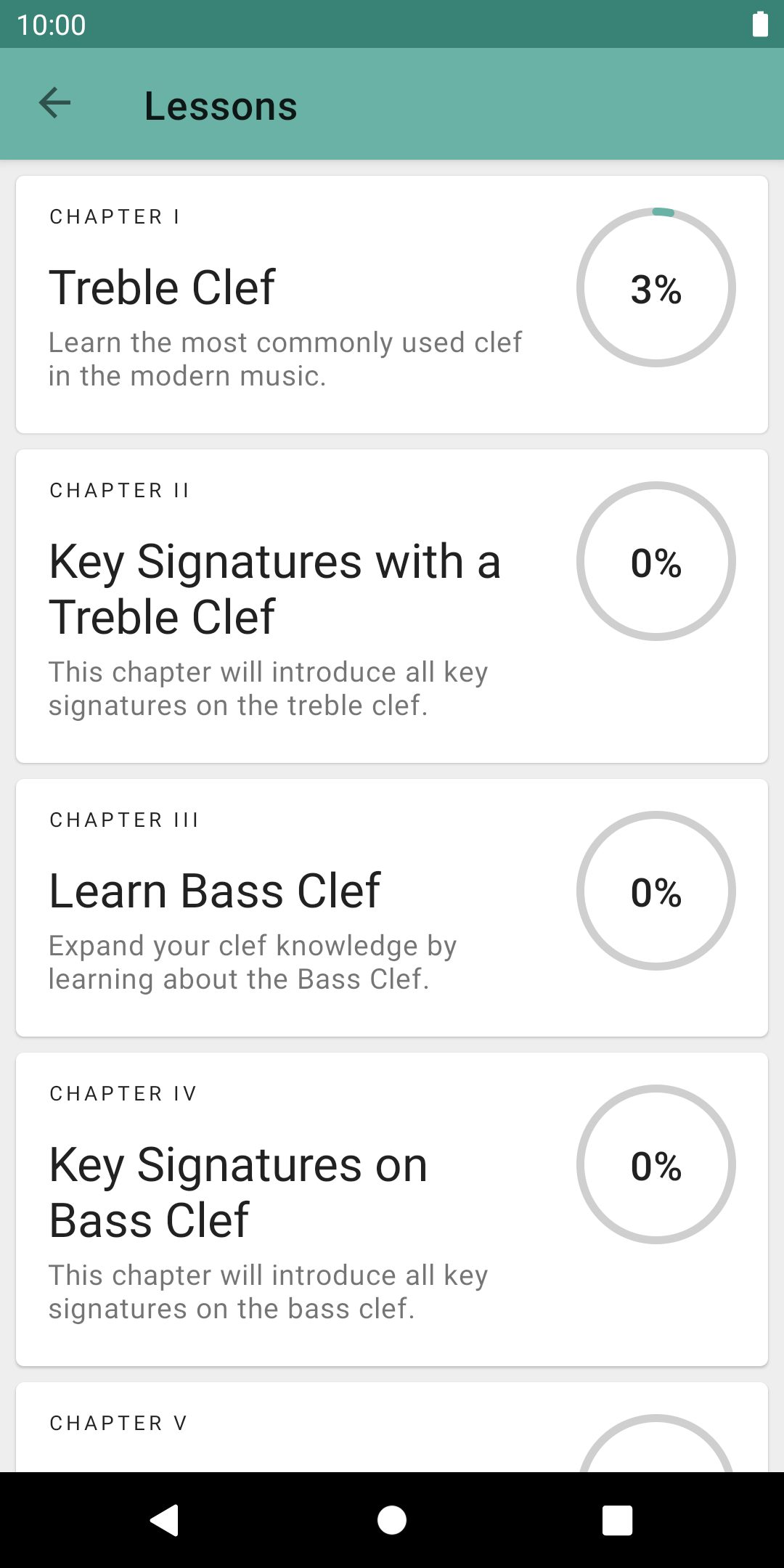 اسکرین شات 2 برنامه Clefs: Music Reading Trainer