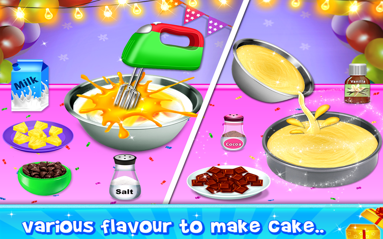 اسکرین شات 2 بازی Birthday Cake Maker Cooking