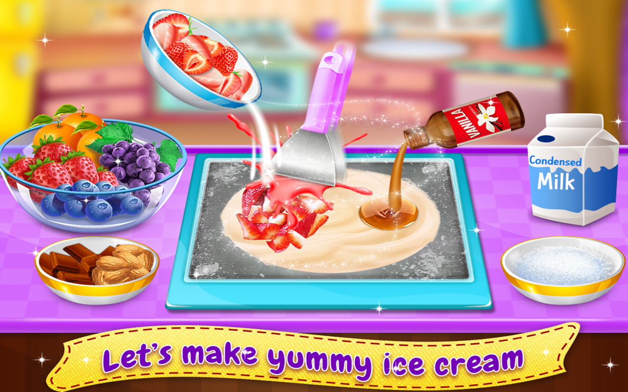 اسکرین شات 2 بازی Ice Cream Roll - Stir-fried