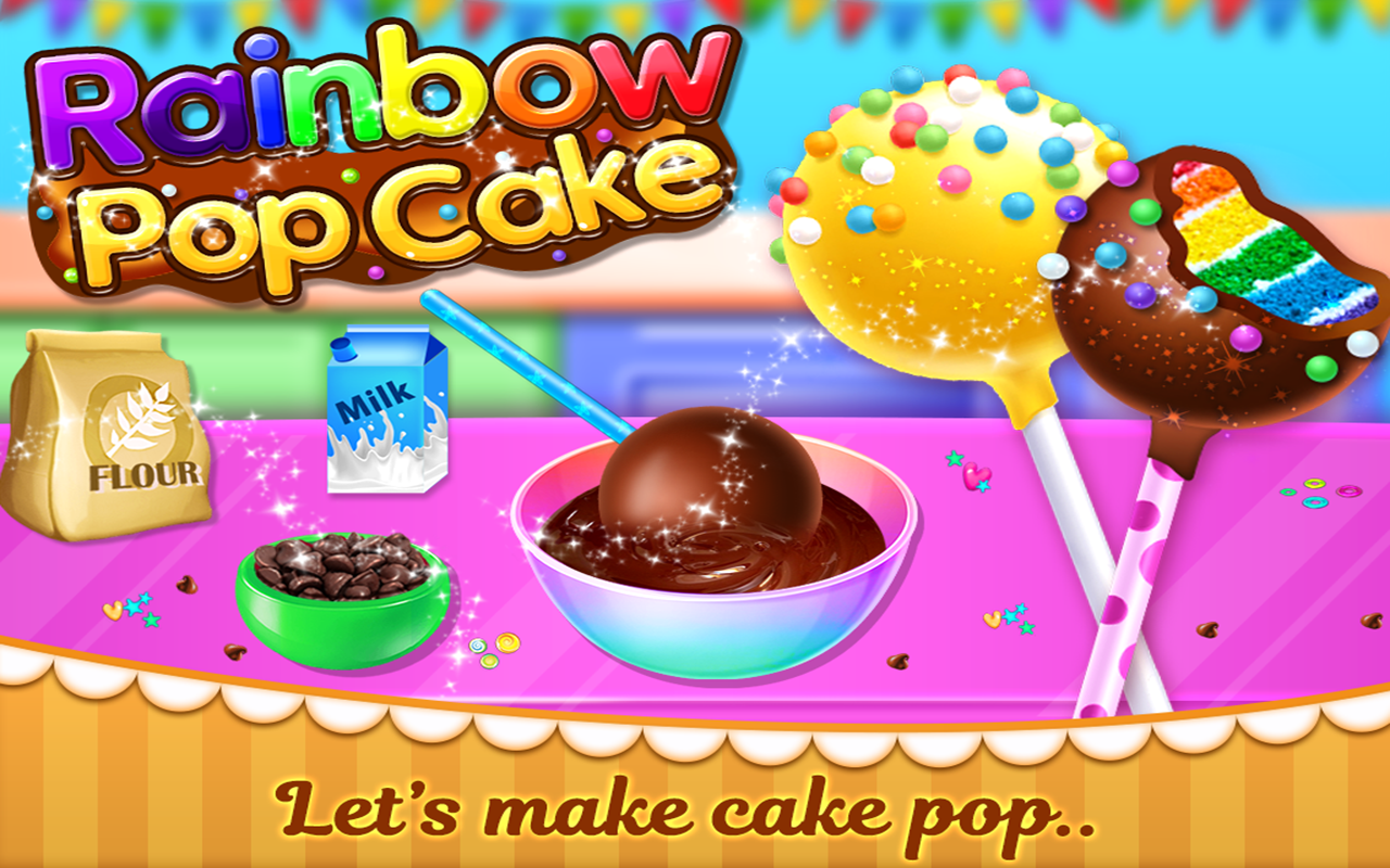 اسکرین شات 1 بازی Rainbow Cake Pop Maker