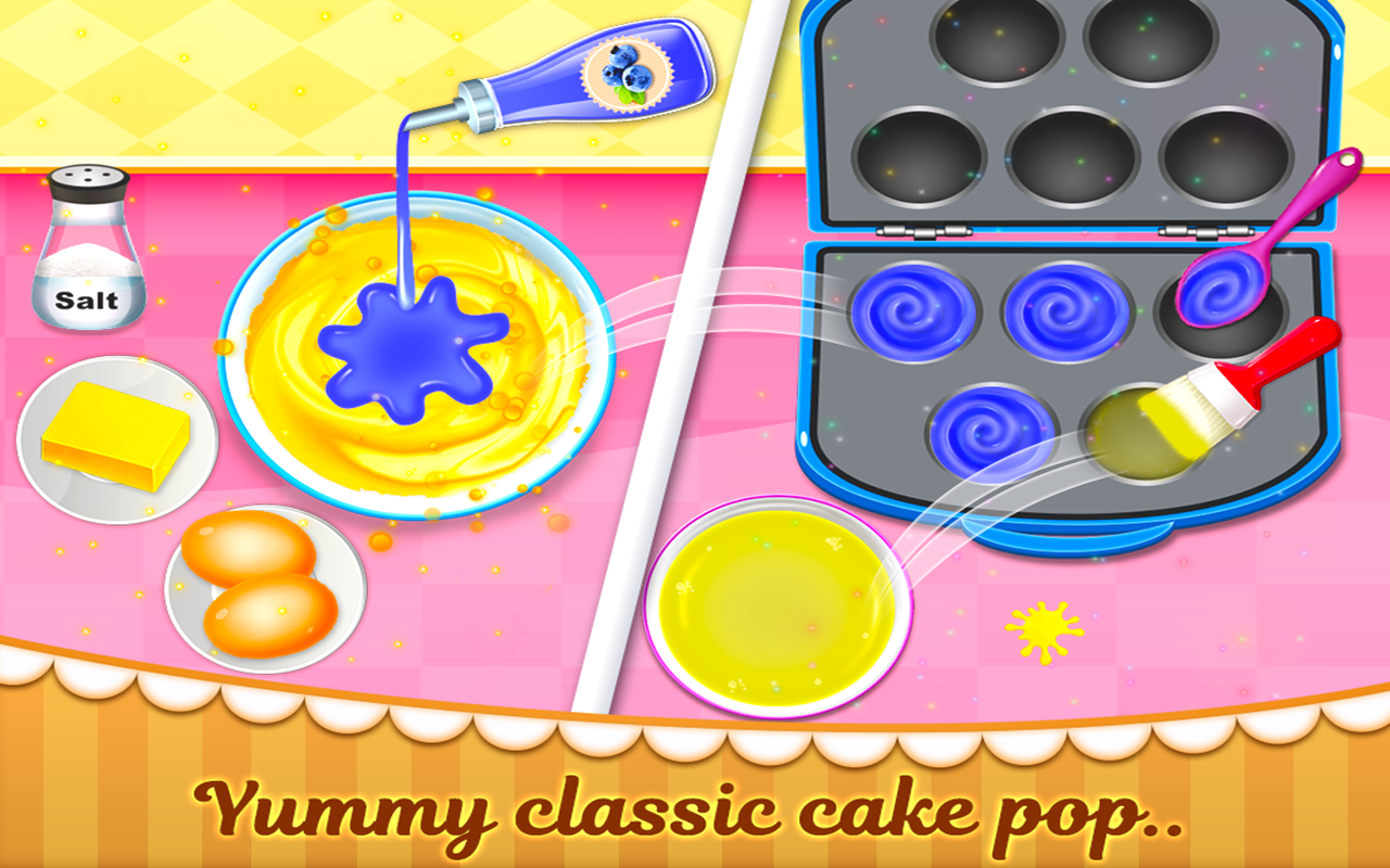 اسکرین شات 2 بازی Rainbow Cake Pop Maker
