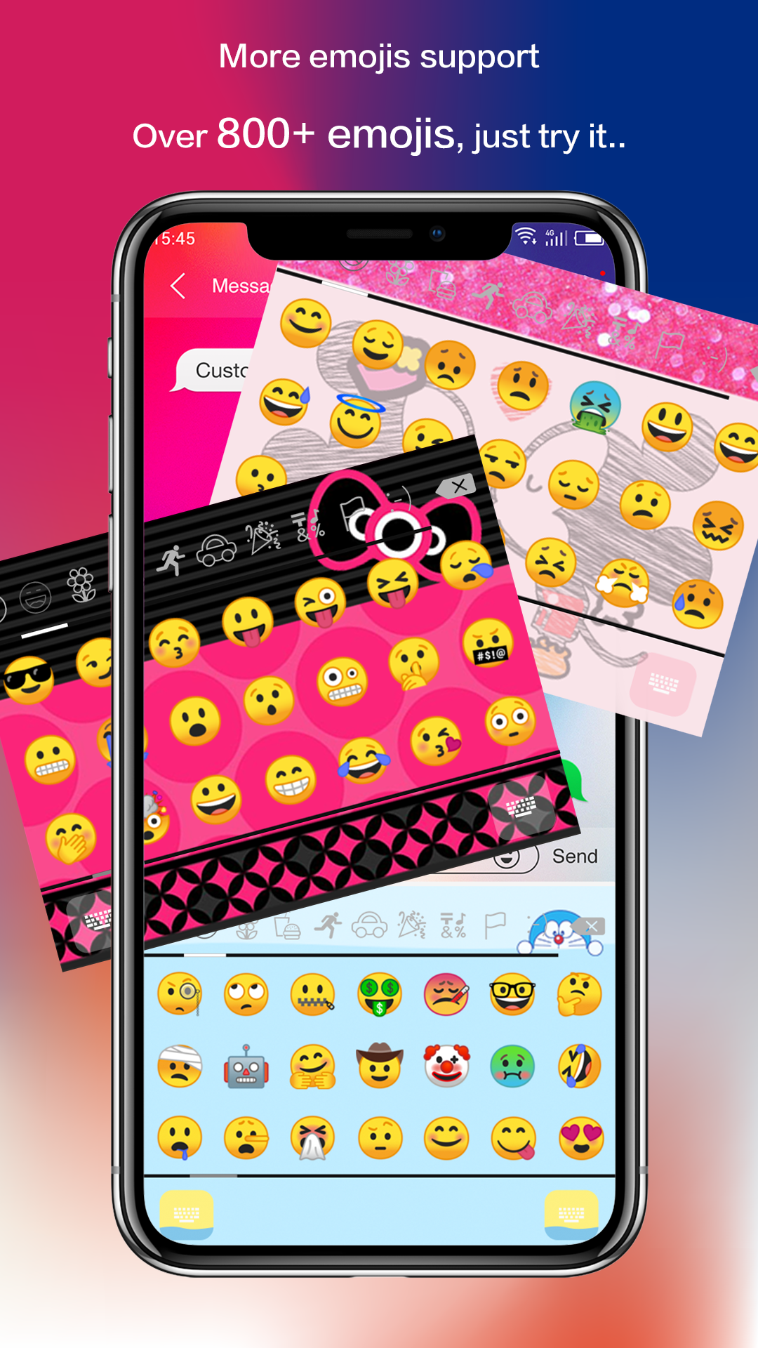 اسکرین شات 5 برنامه Emoji Keyboard - CrazyCorn
