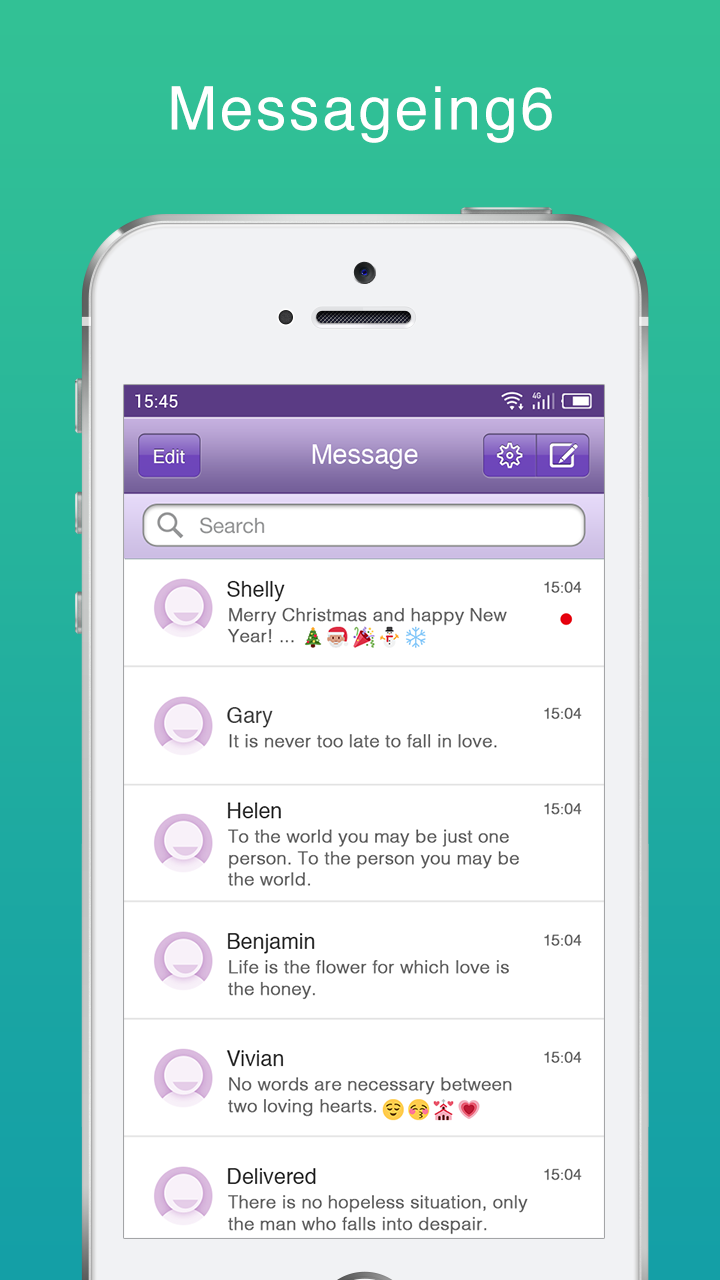 اسکرین شات 2 برنامه Messaging+ 6 SMS, MMS