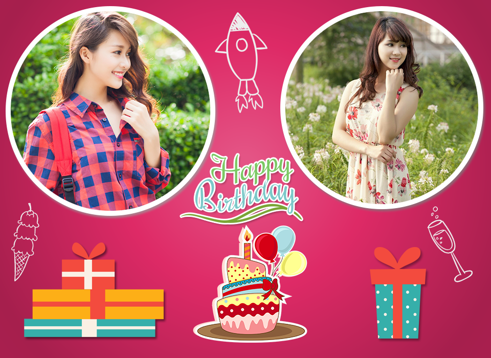 اسکرین شات 1 برنامه Happy Birthday Frame