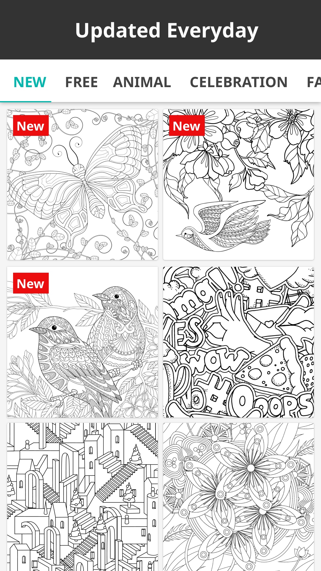 اسکرین شات 2 برنامه Colorfit: Drawing & Coloring