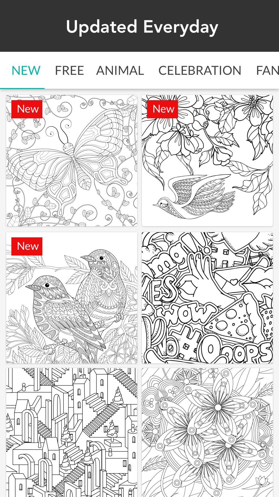 اسکرین شات 2 برنامه Colorfit: Drawing & Coloring