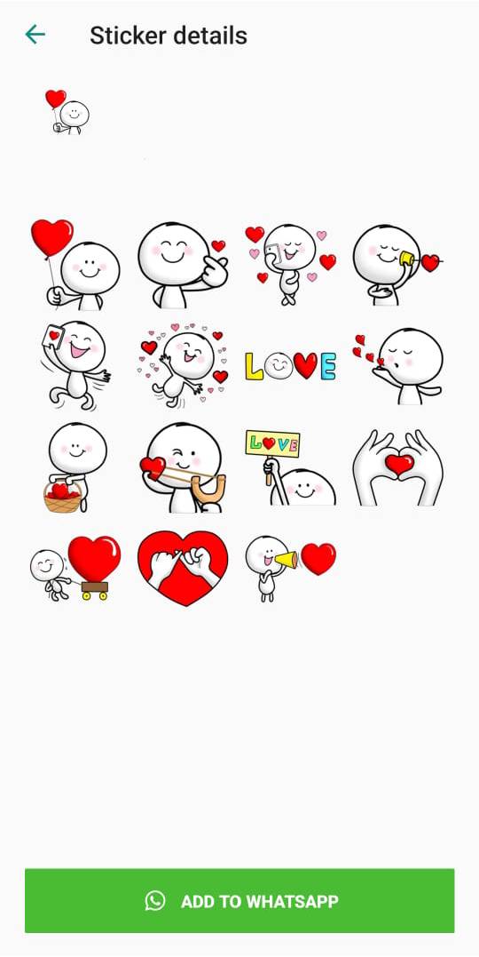 اسکرین شات 4 برنامه Love Stickers-Romantic Sticker