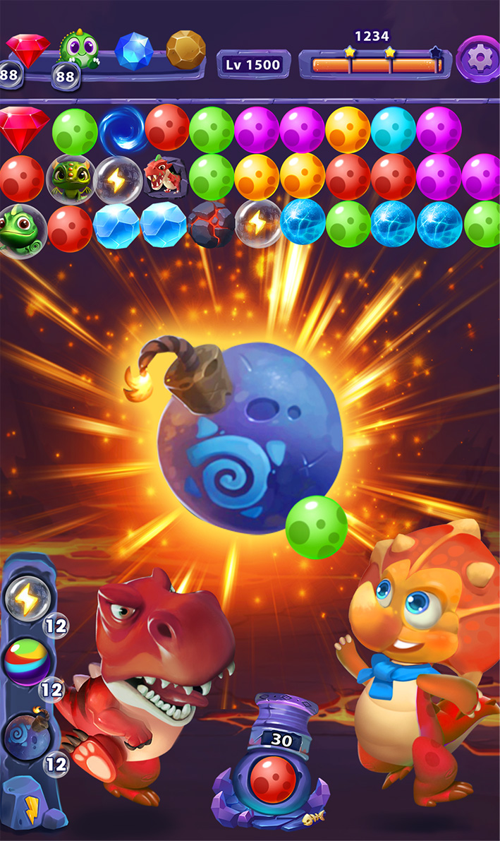 اسکرین شات 3 بازی Bubble Dino Prehistoric