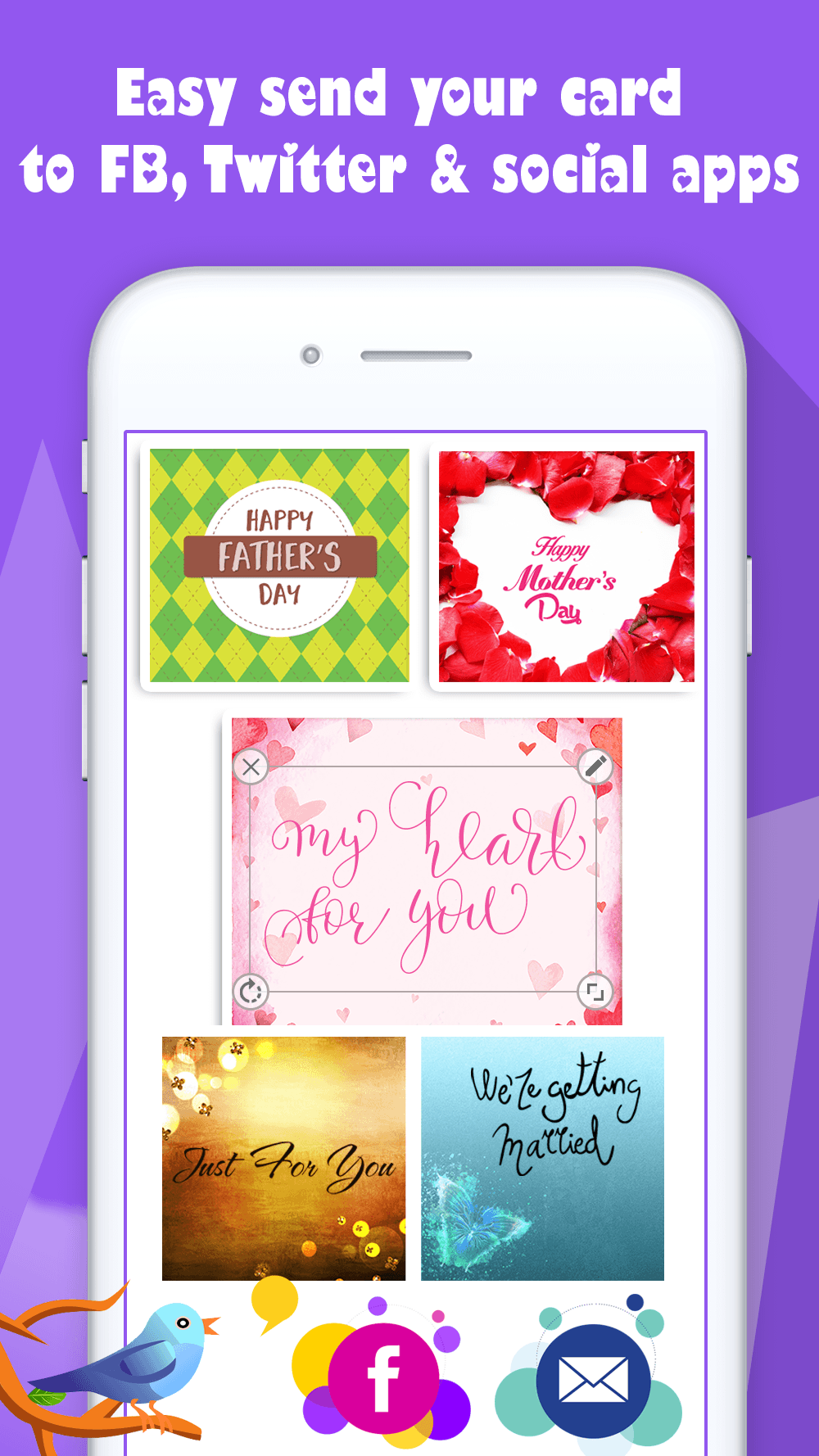 اسکرین شات 3 برنامه Creative Card: Make greeting e