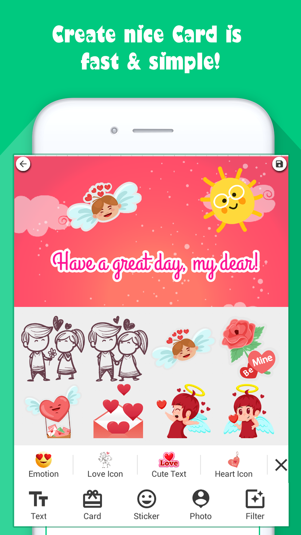 اسکرین شات 2 برنامه Creative Card: Make greeting e