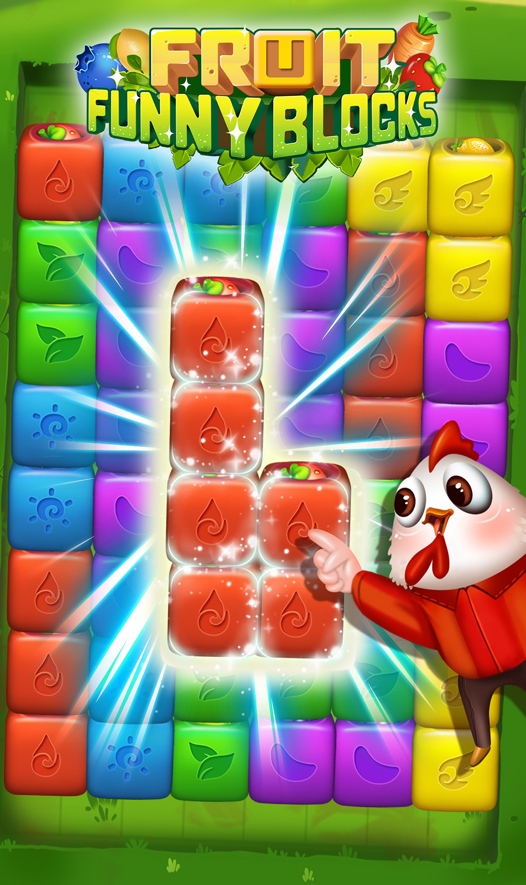 اسکرین شات 1 بازی Fruit Funny Blocks: farm cubes