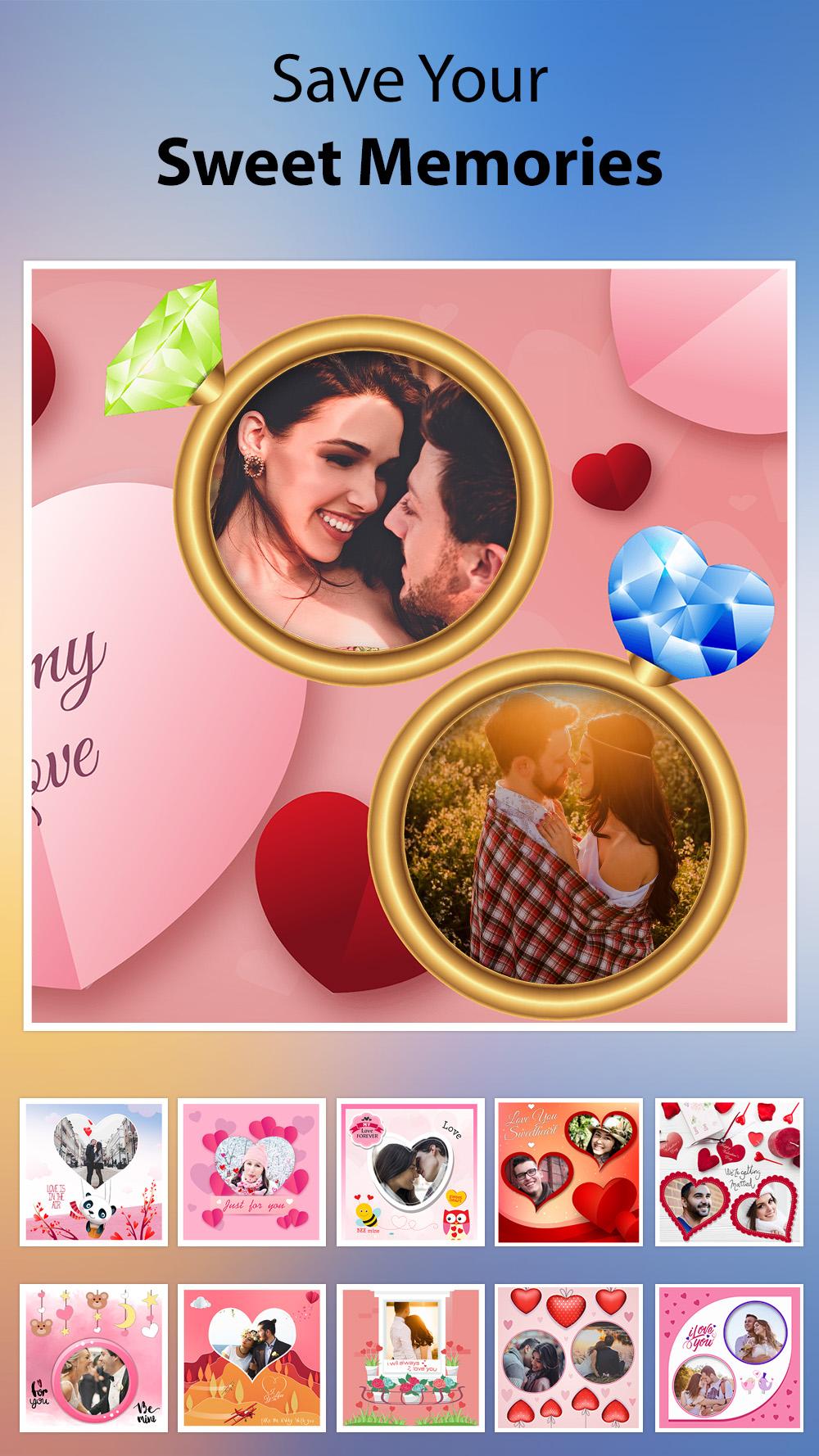 اسکرین شات 2 برنامه LovePhoto - Love Frame, Collag