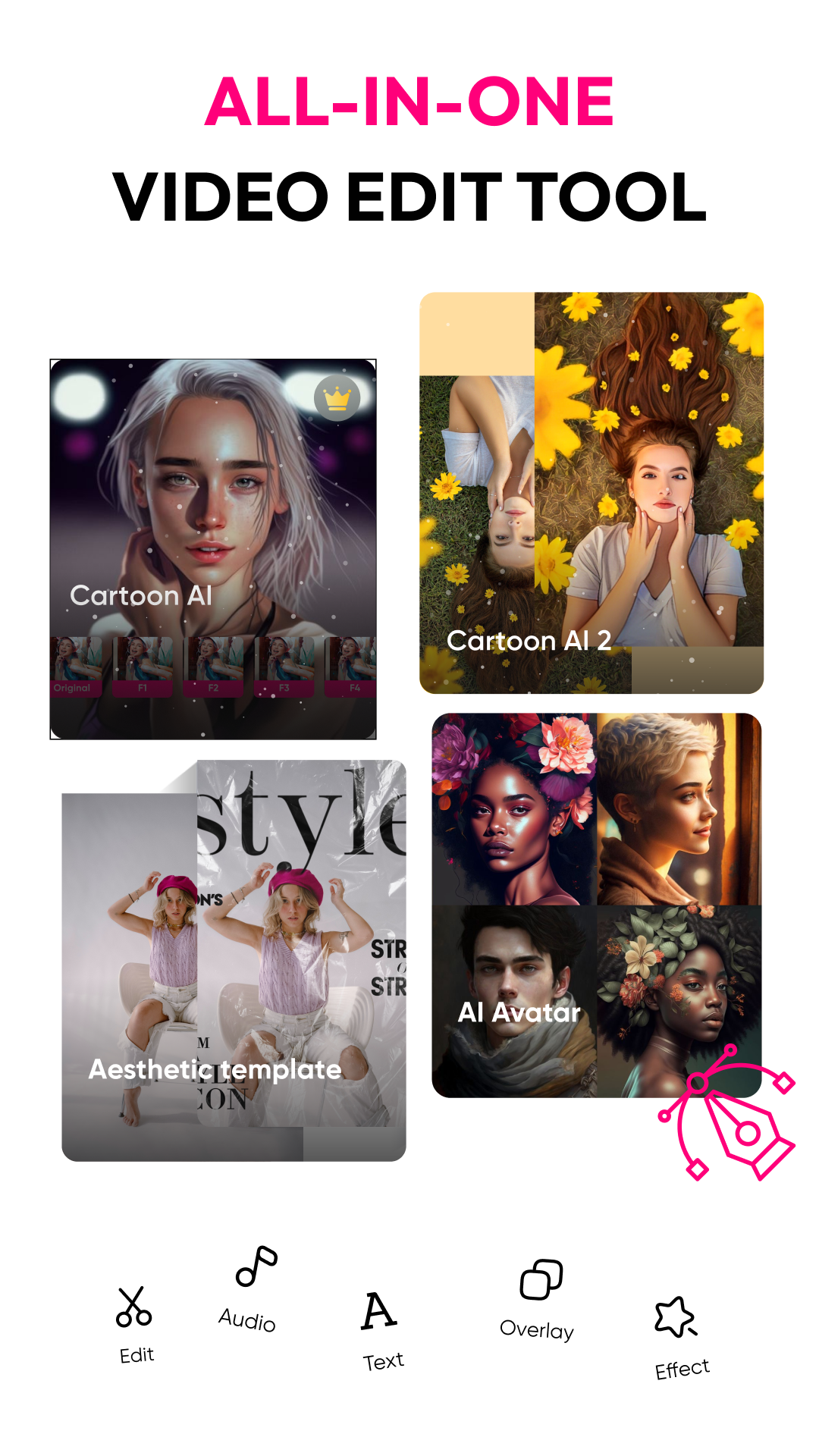 اسکرین شات 1 برنامه Creatorhub: AI Video Maker