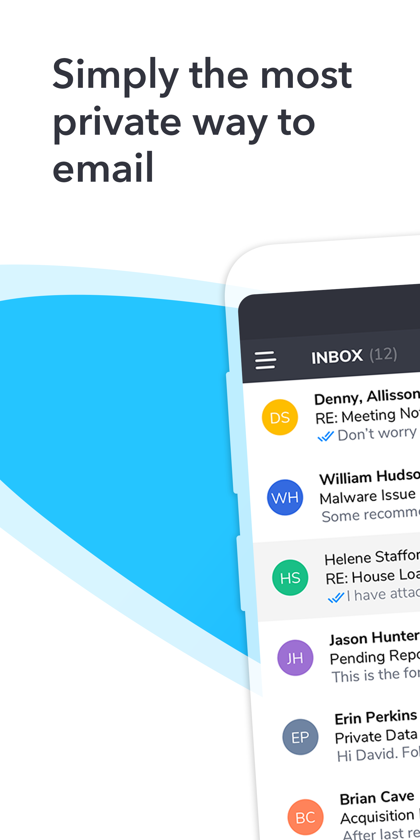 اسکرین شات 1 برنامه Criptext Secure Email