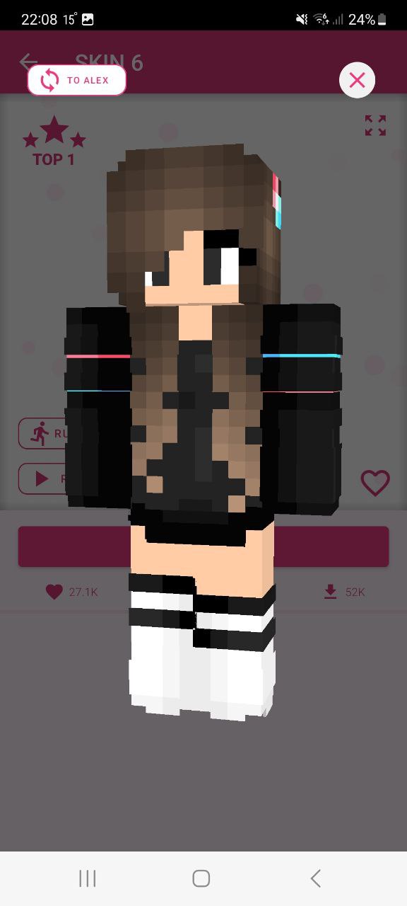 اسکرین شات 3 برنامه Girls Skins for Minecraft PE