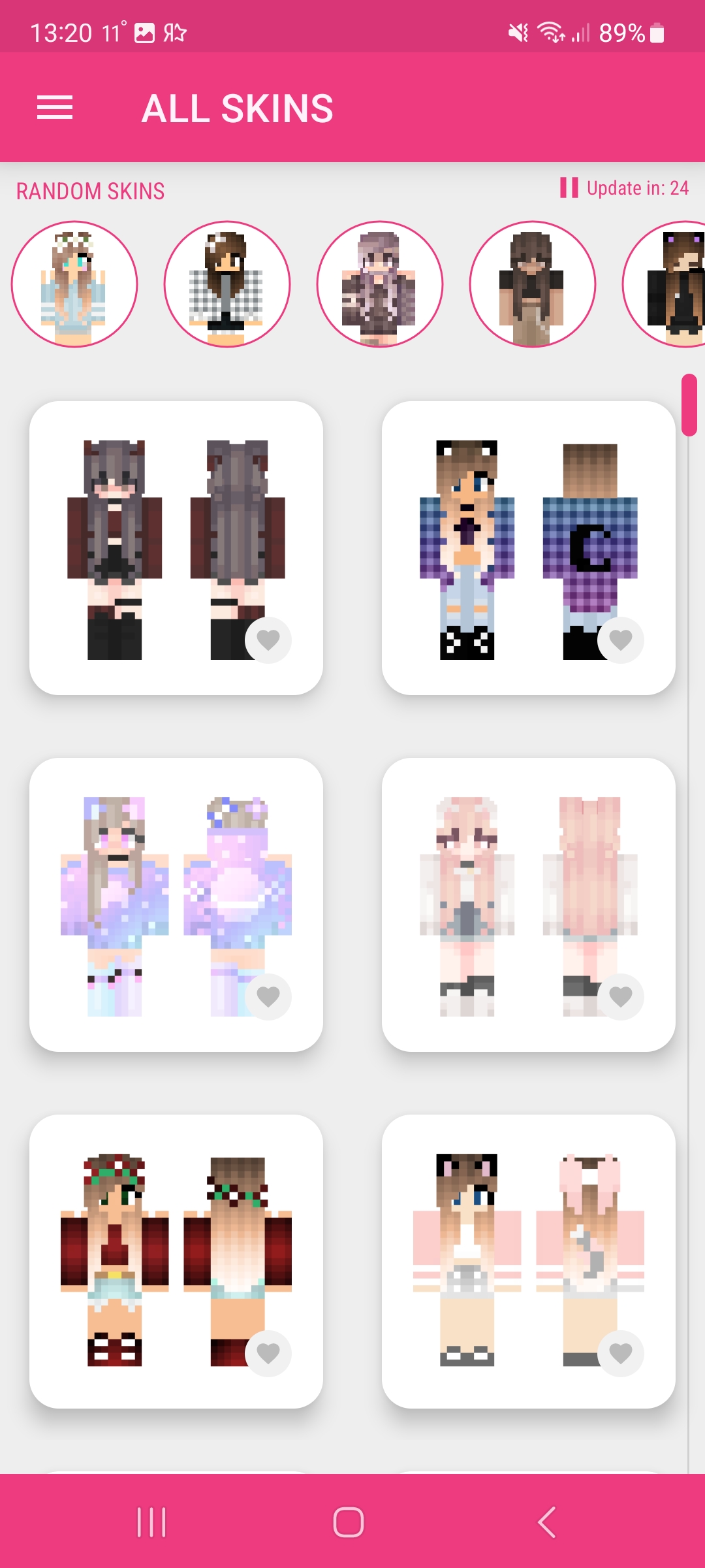 اسکرین شات 6 برنامه Girls Skins for Minecraft PE