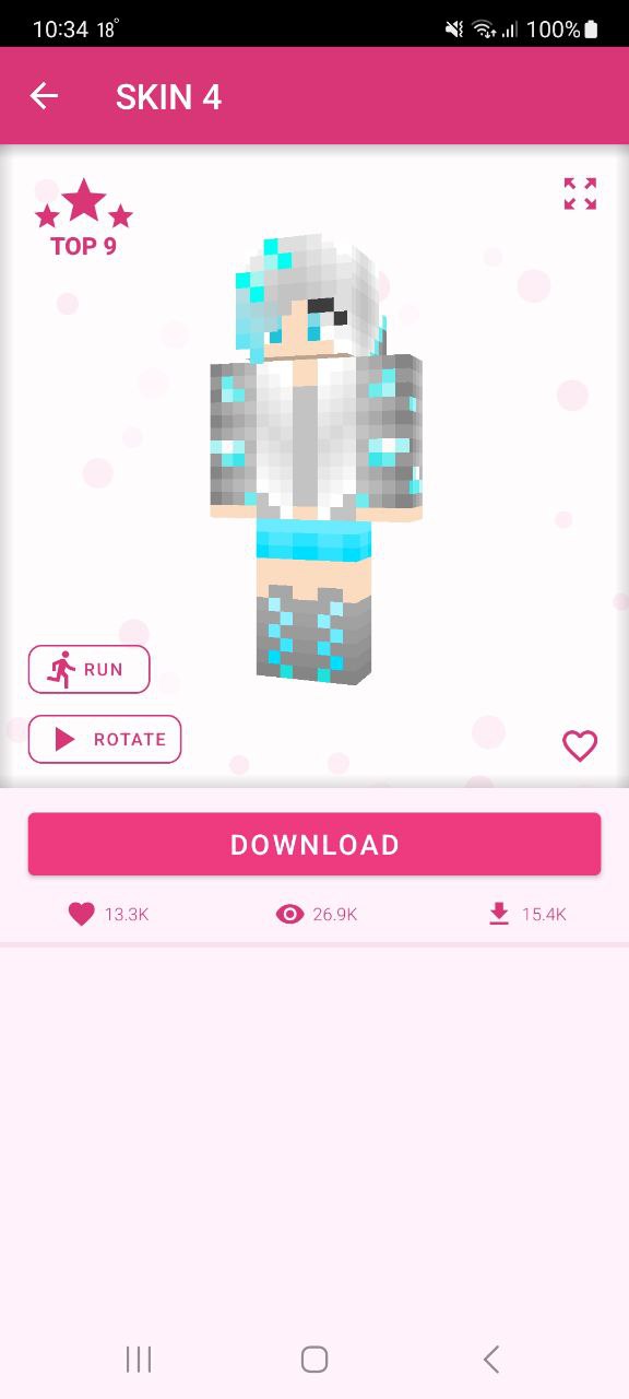 اسکرین شات 5 برنامه Girls Skins for Minecraft PE