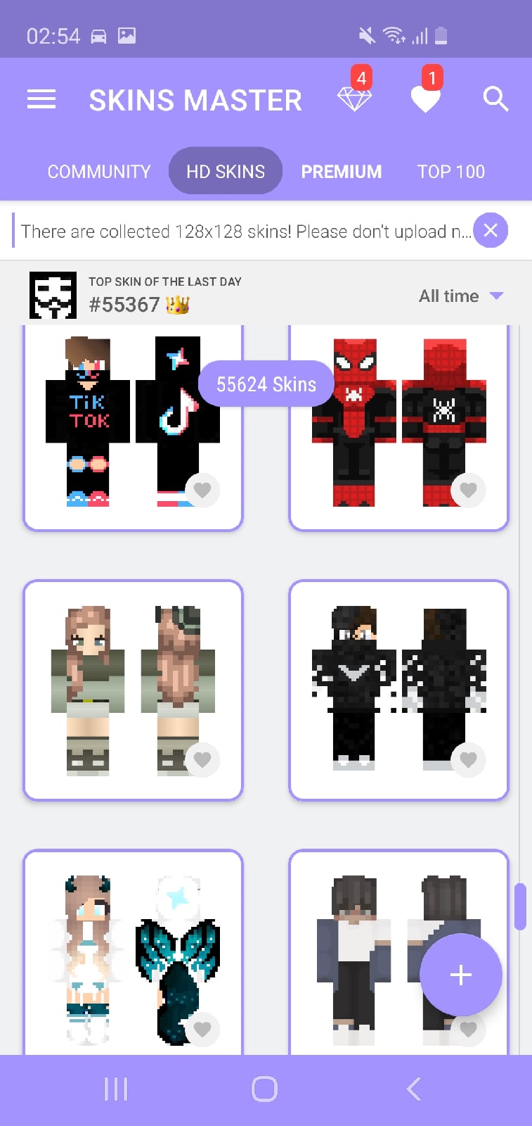 اسکرین شات 4 برنامه Skins-MASTER for Minecraft