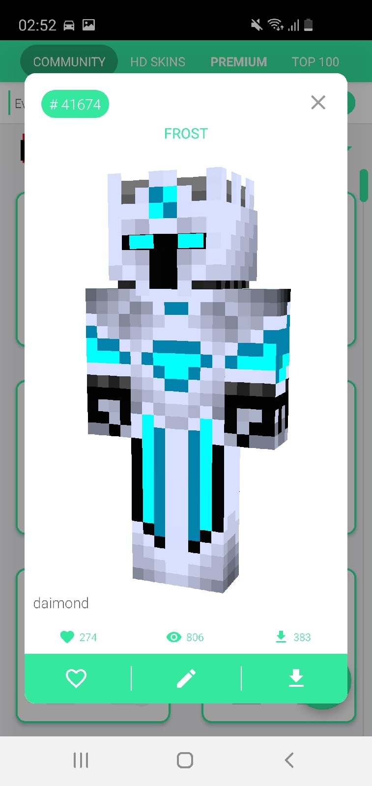 اسکرین شات 1 برنامه Skins-MASTER for Minecraft