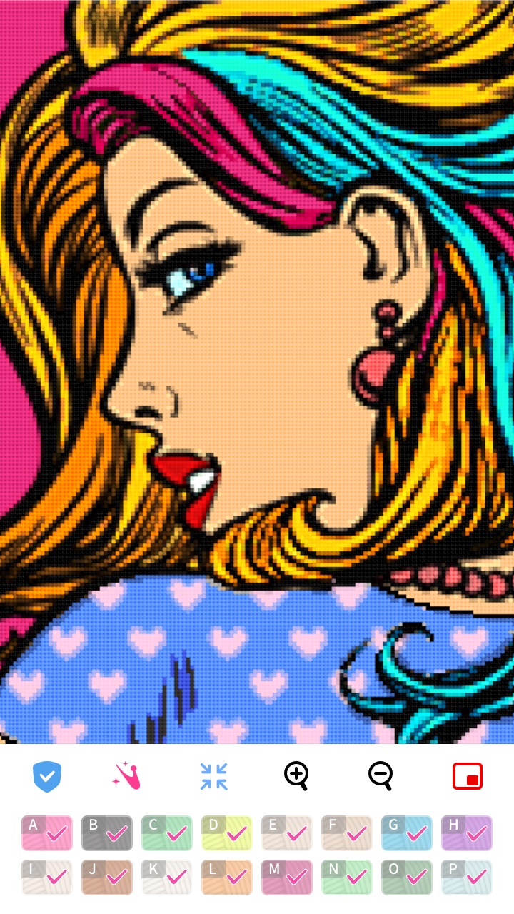 اسکرین شات 6 برنامه Color by Letter: Sewing game