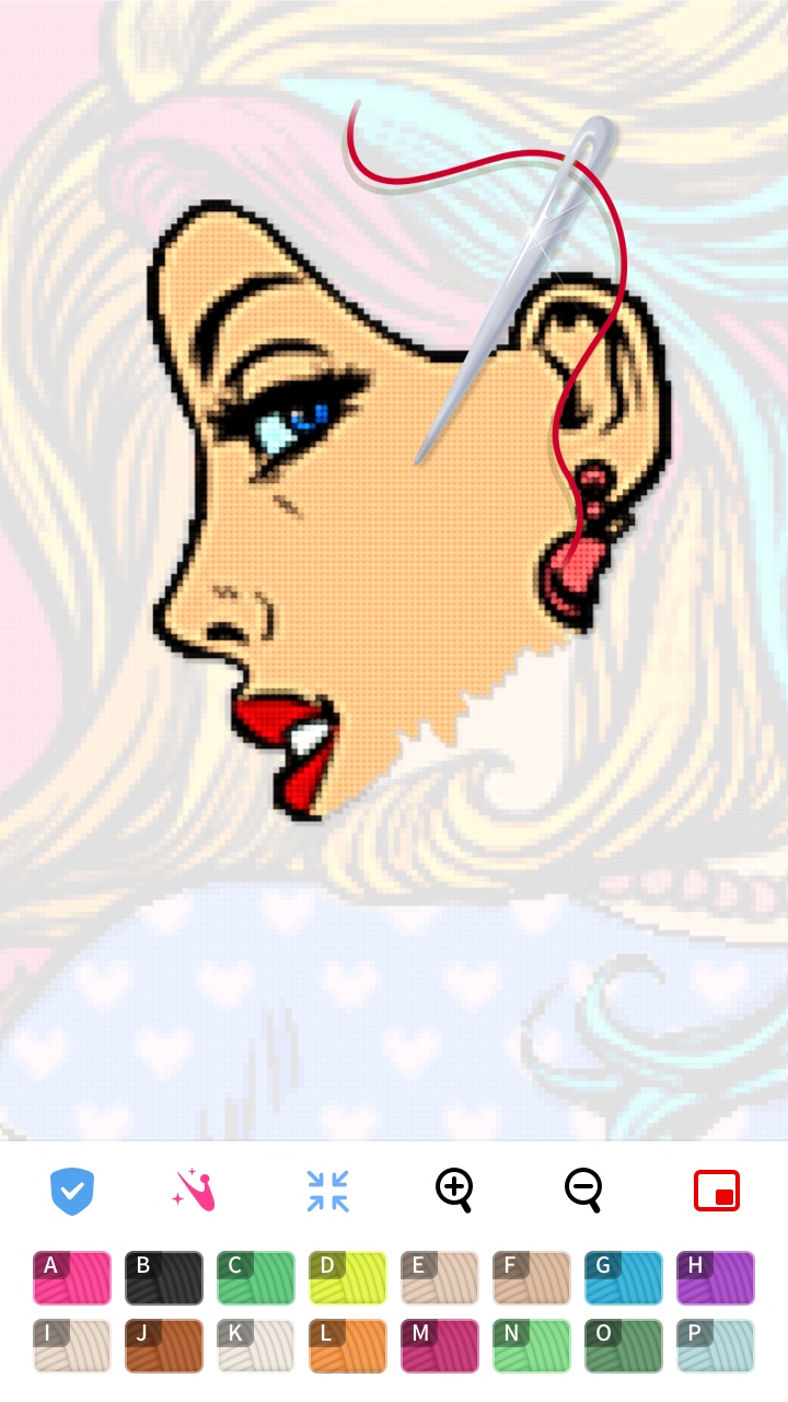 اسکرین شات 5 برنامه Color by Letter: Sewing game